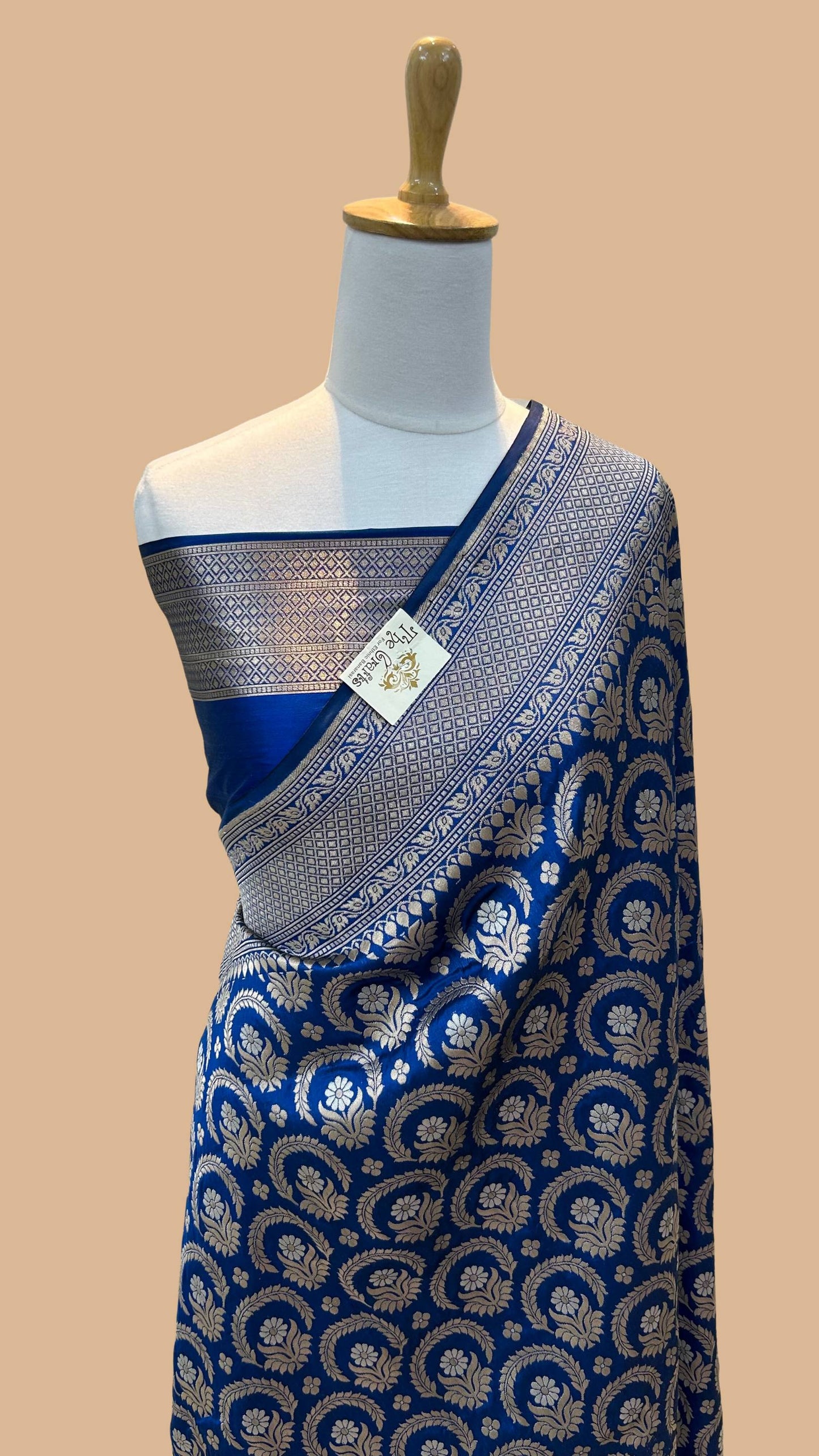 Pure Katan Silk Handloom Banarasi Saree - All over Sona roopa Jaal work
