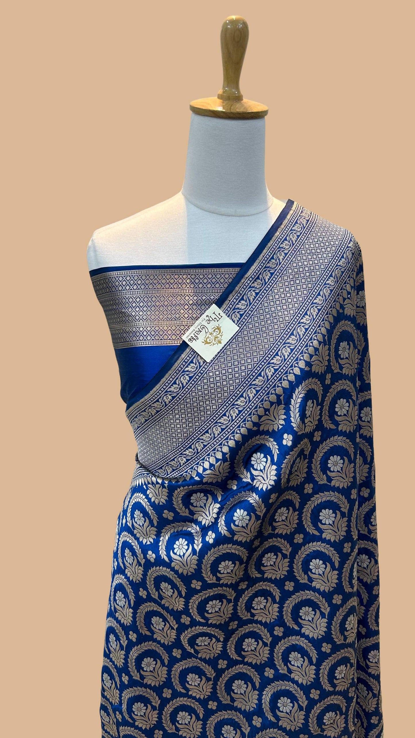 Pure Katan Silk Handloom Banarasi Saree - All over Sona roopa Jaal work