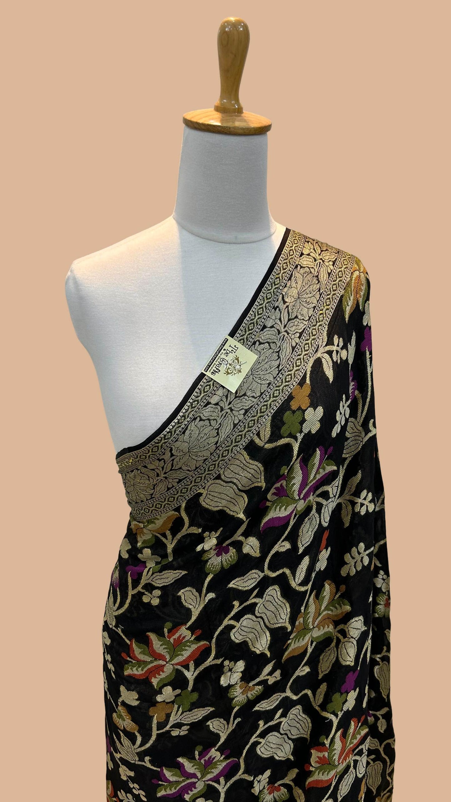 Pure Khaddi Chiffon Banarasi Saree