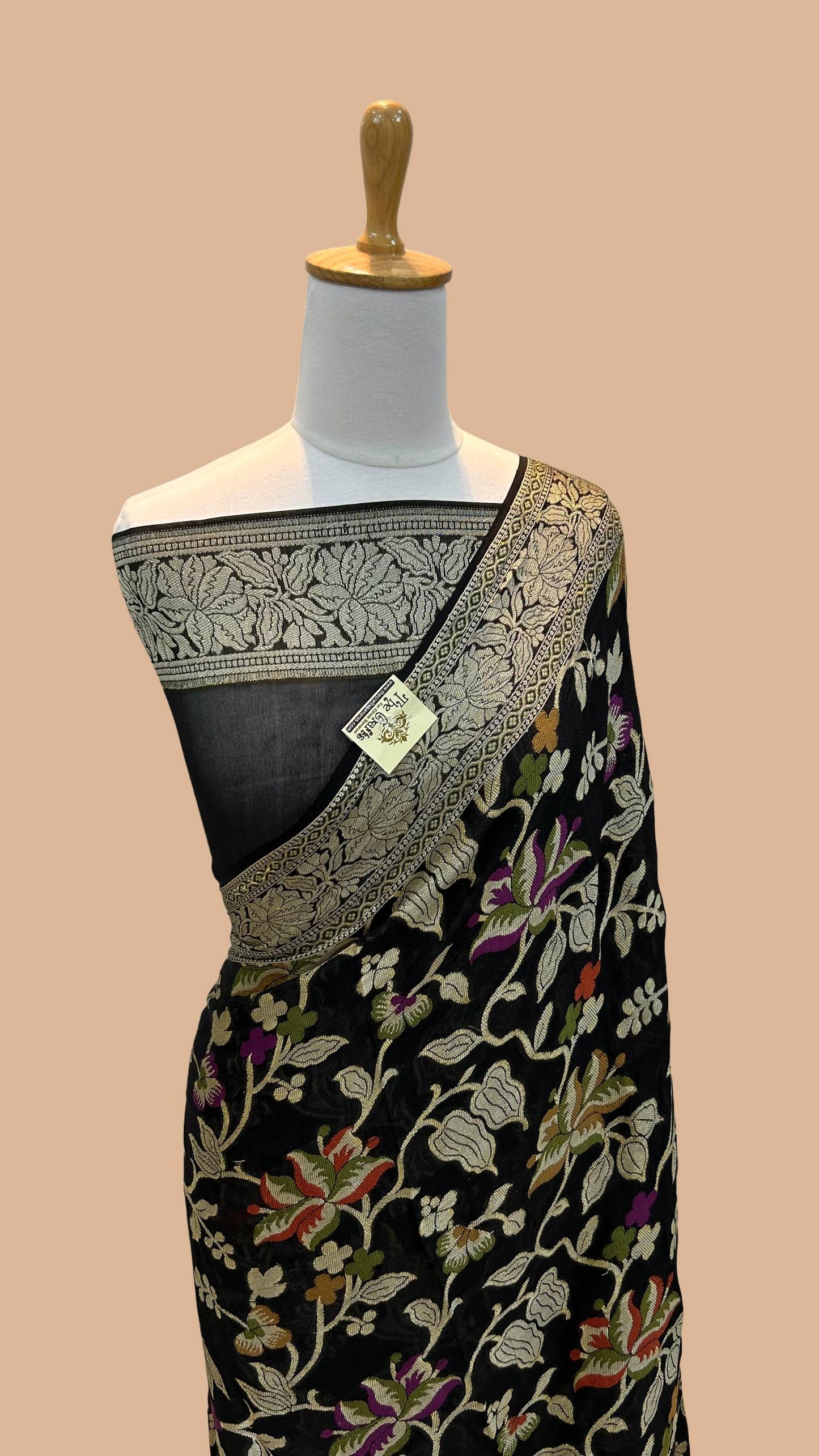 Pure Khaddi Chiffon Banarasi Saree