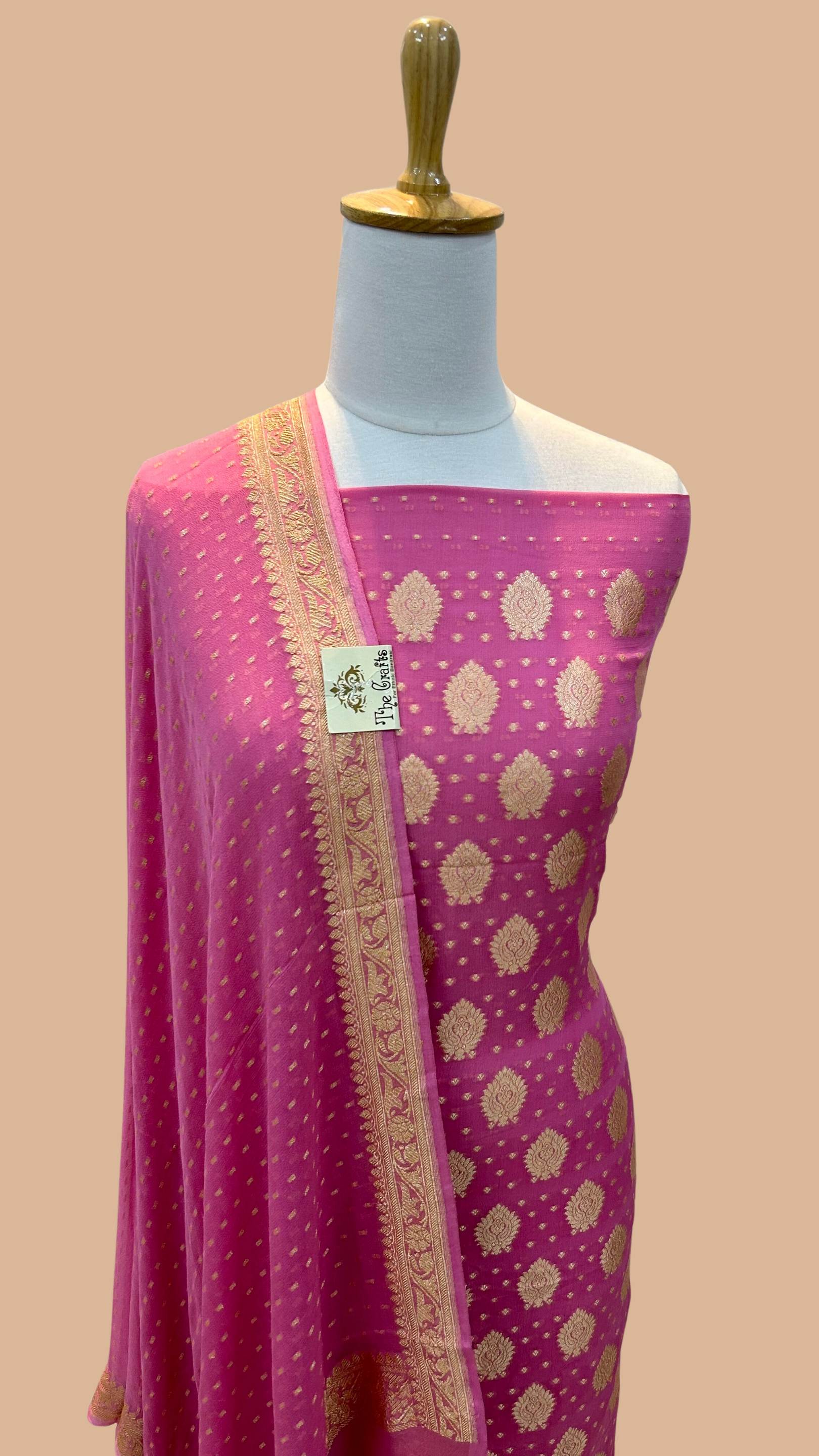 Khaddi Georgette Banarasi Dress Material