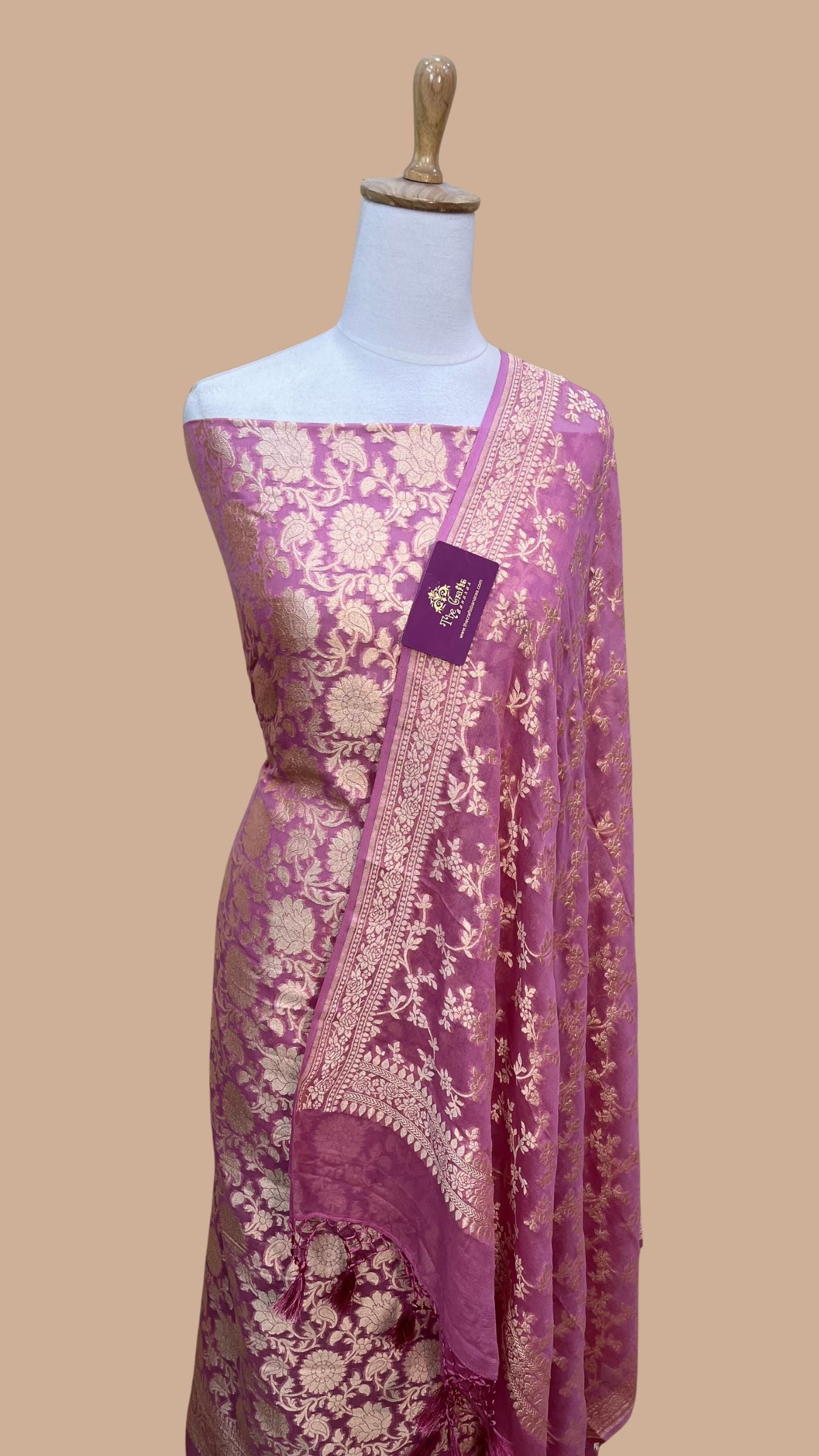 Banarasi Khaddi Georgette Dress Material The Crafts Banaras Banarasi Khaddi Georgette Dress Material The Crafts Banaras