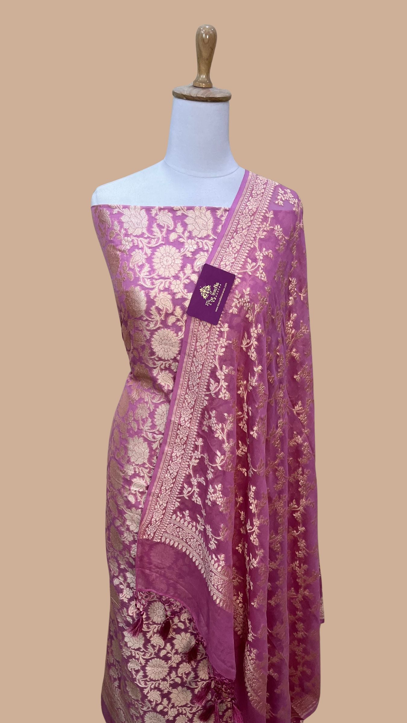 Banarasi Khaddi Georgette Dress Material