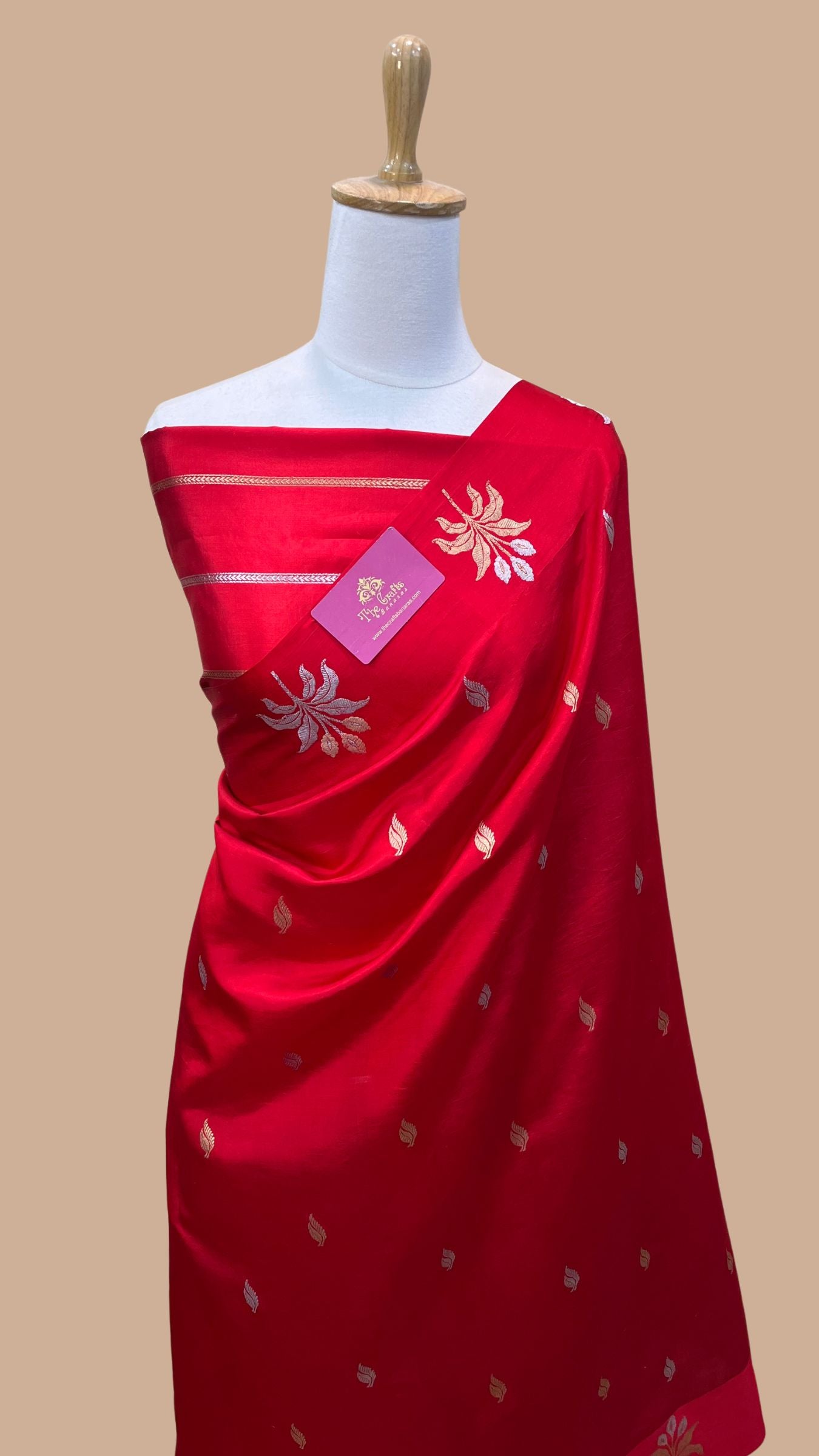 Pure  Mango Silk Handloom Banarasi Saree