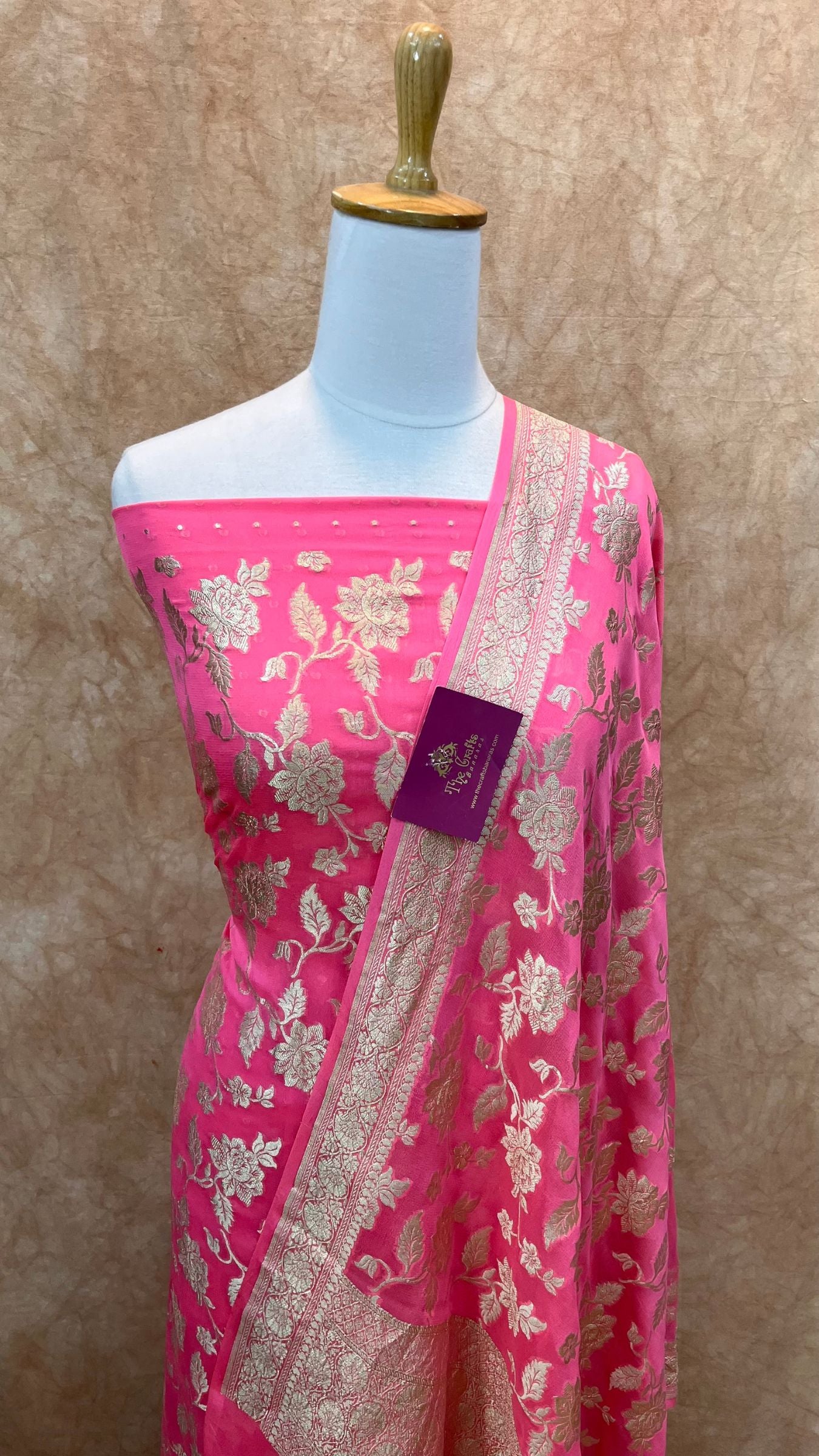 Banarasi Khaddi Georgette Dress Material