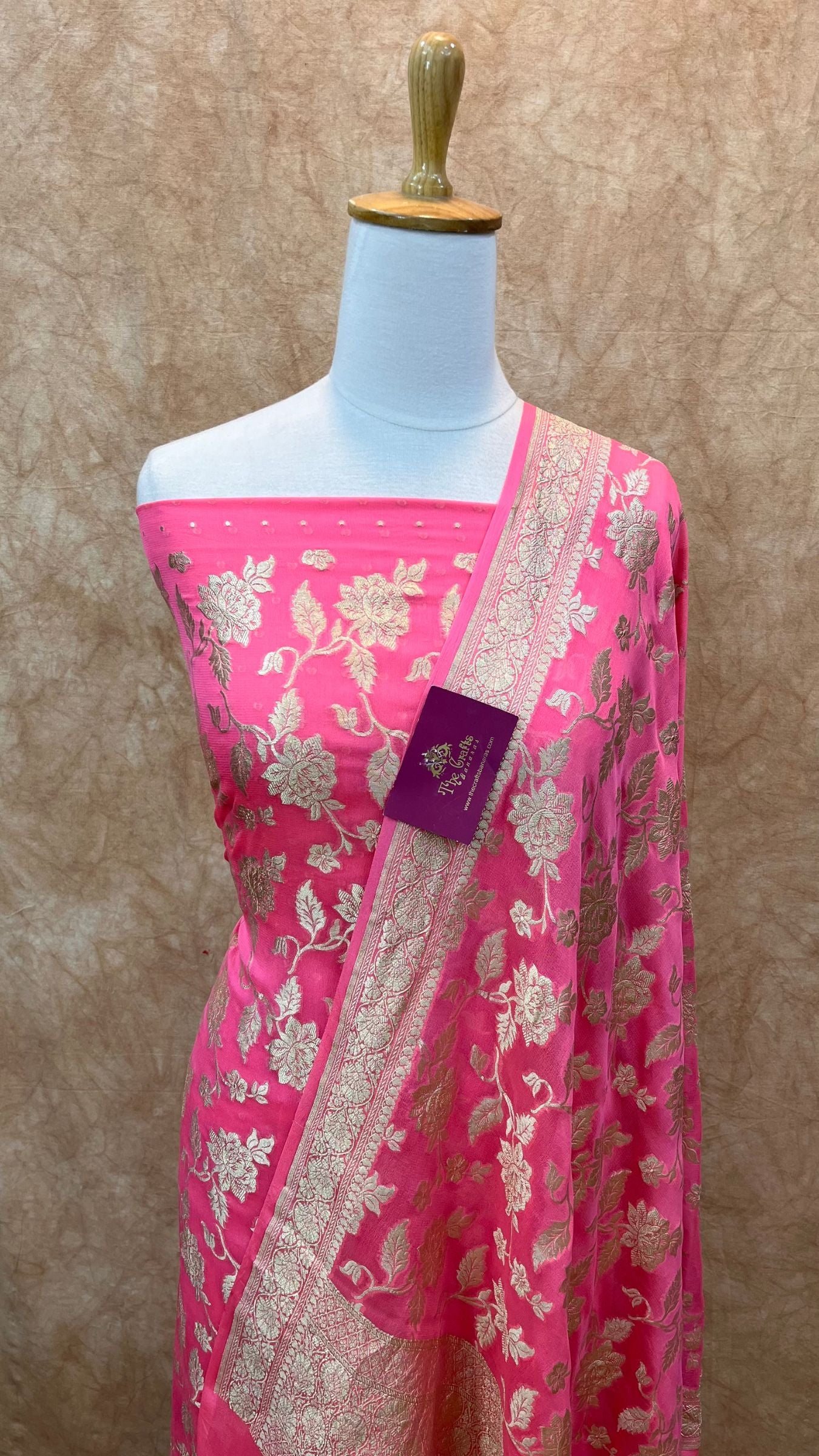 Banarasi Khaddi Georgette Dress Material