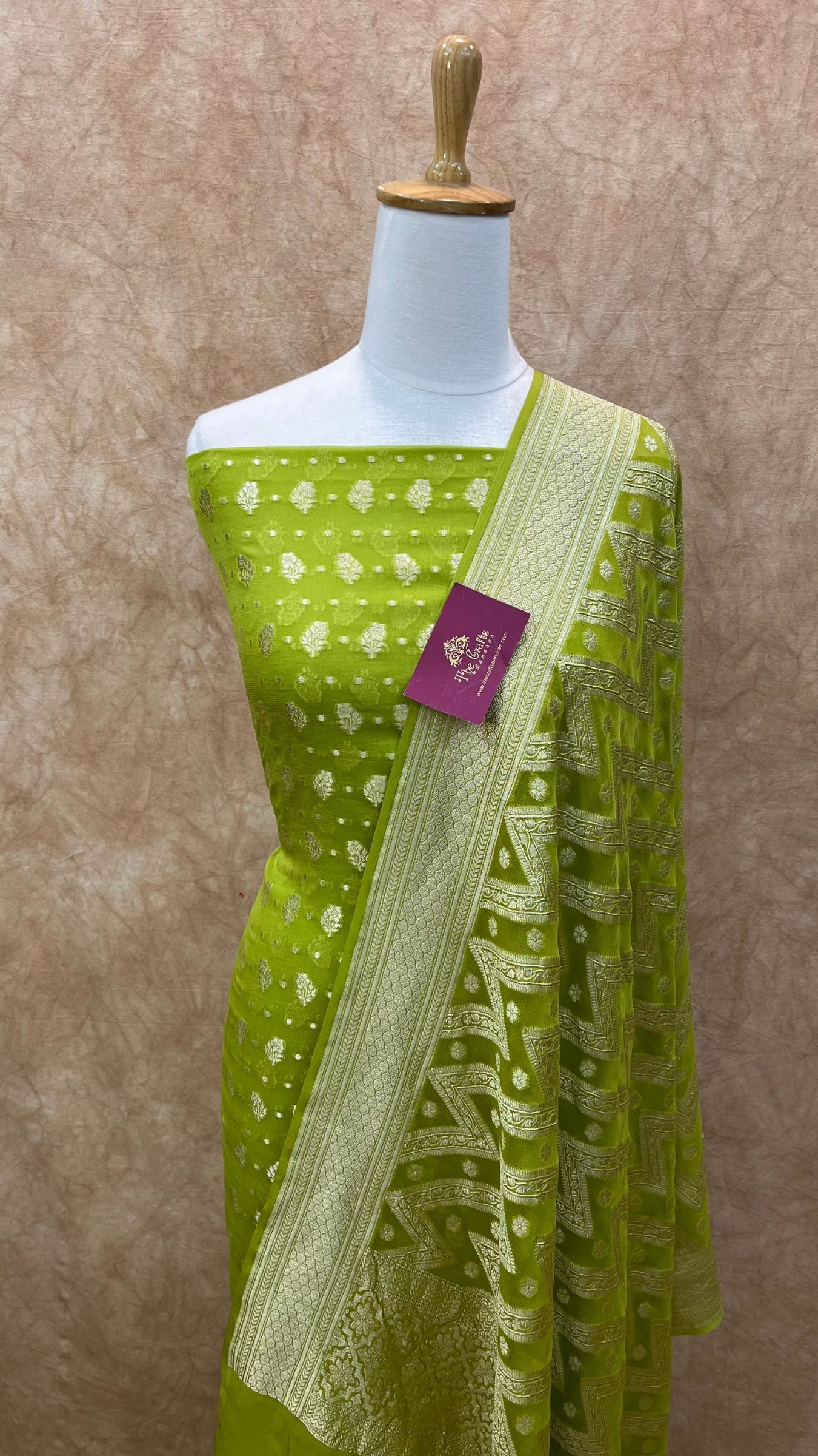 Banarasi Khaddi Georgette Dress Material