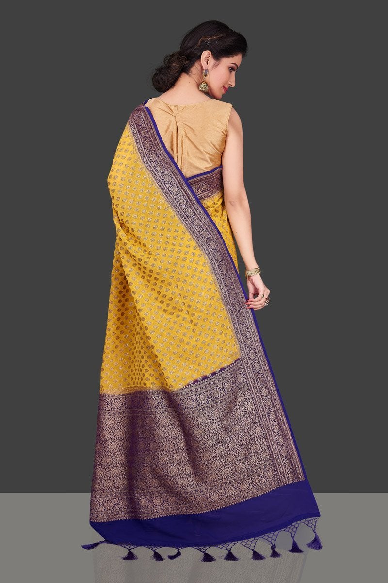 Khaddi Georgette Banarasi Saree - Antique Zari - The Crafts Clothing
