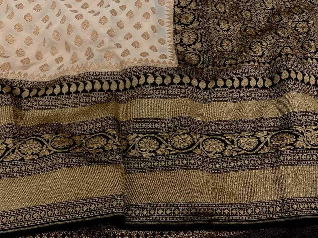 Khaddi Georgette Banarasi Saree - Antique Zari - The Crafts Clothing