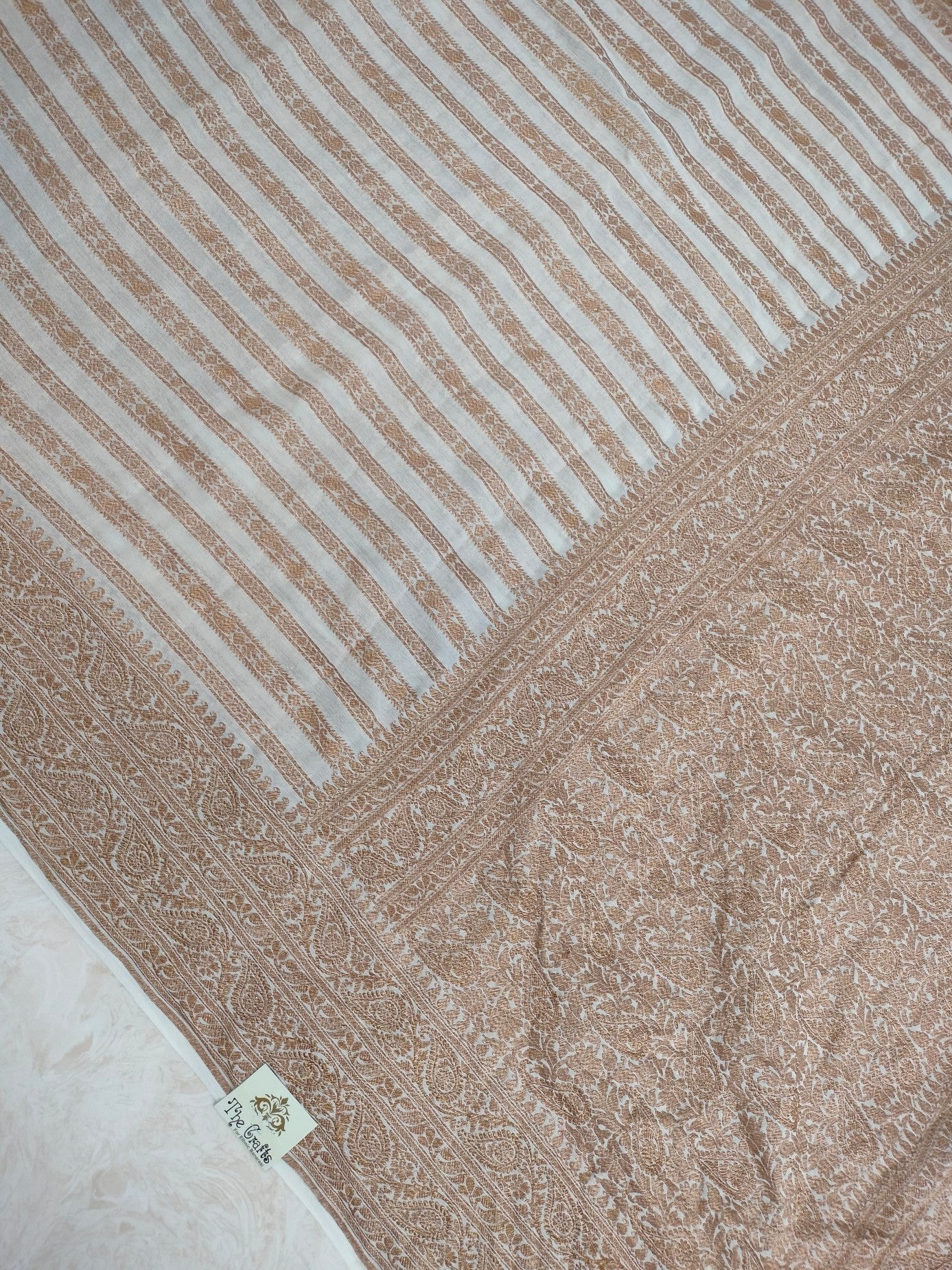 Khaddi Georgette Banarasi Saree - Antique Zari