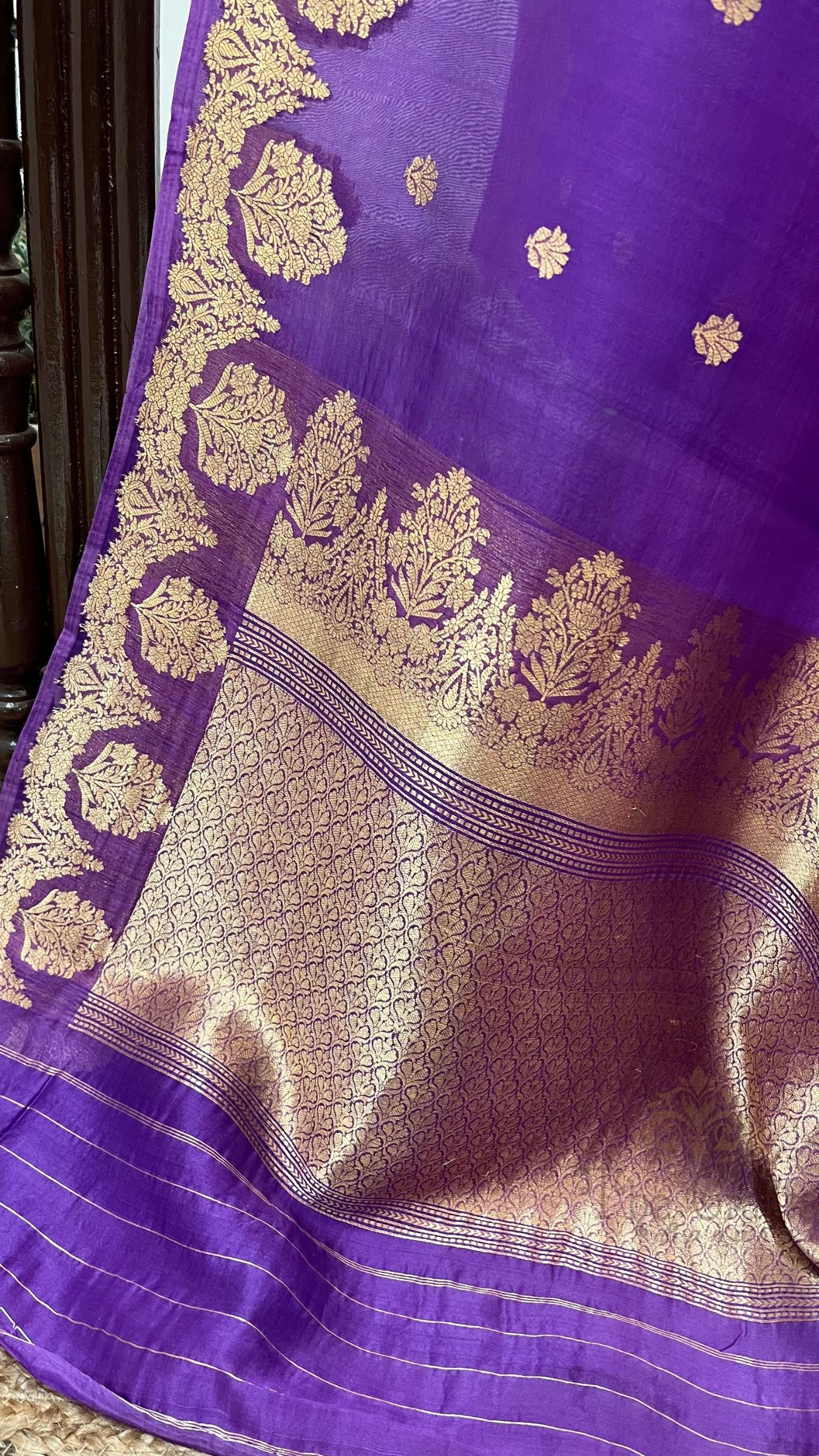 Pure Kora Silk Handloom Banarasi Saree