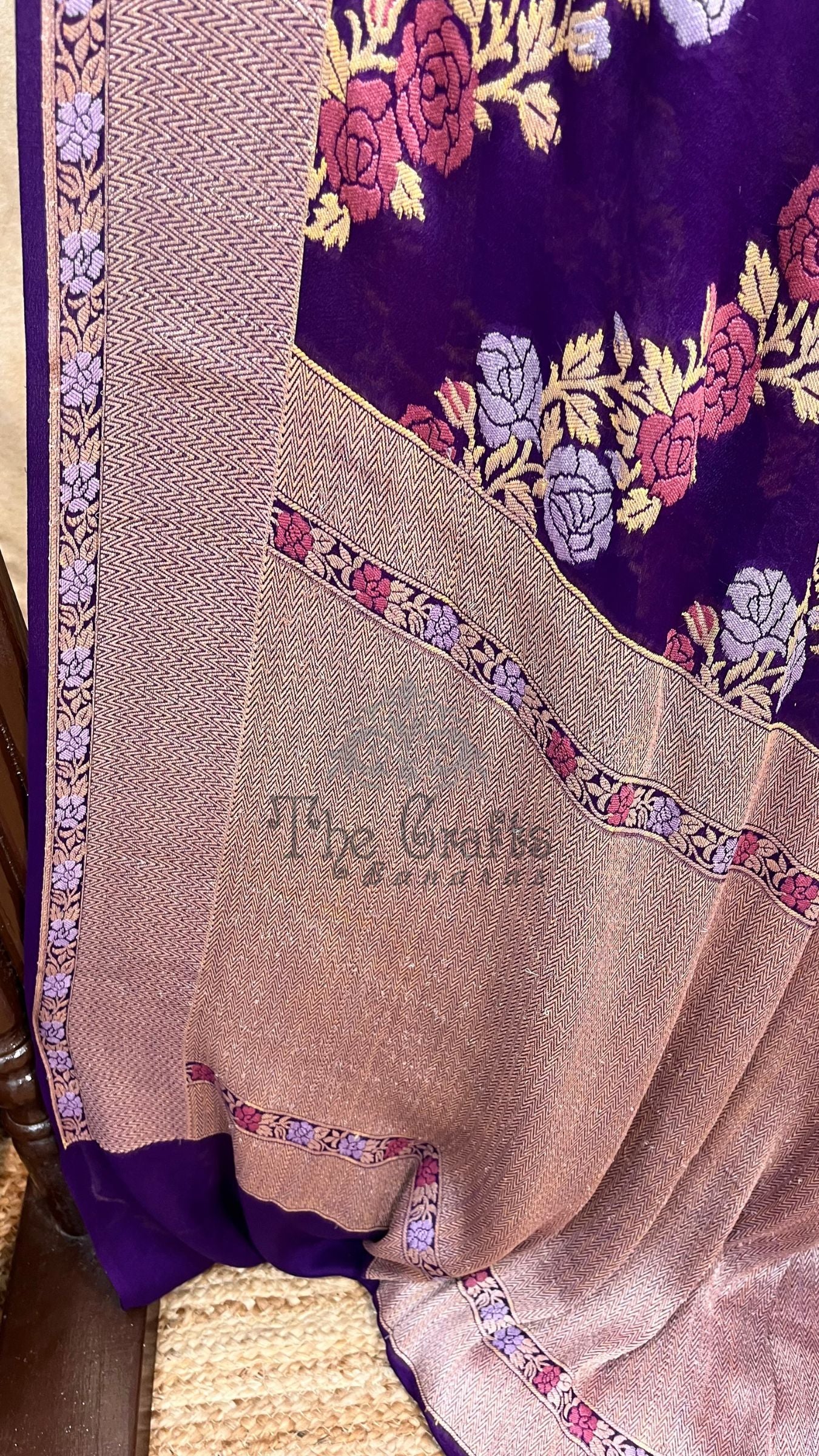Pure Khaddi Chiffon Banarasi Saree