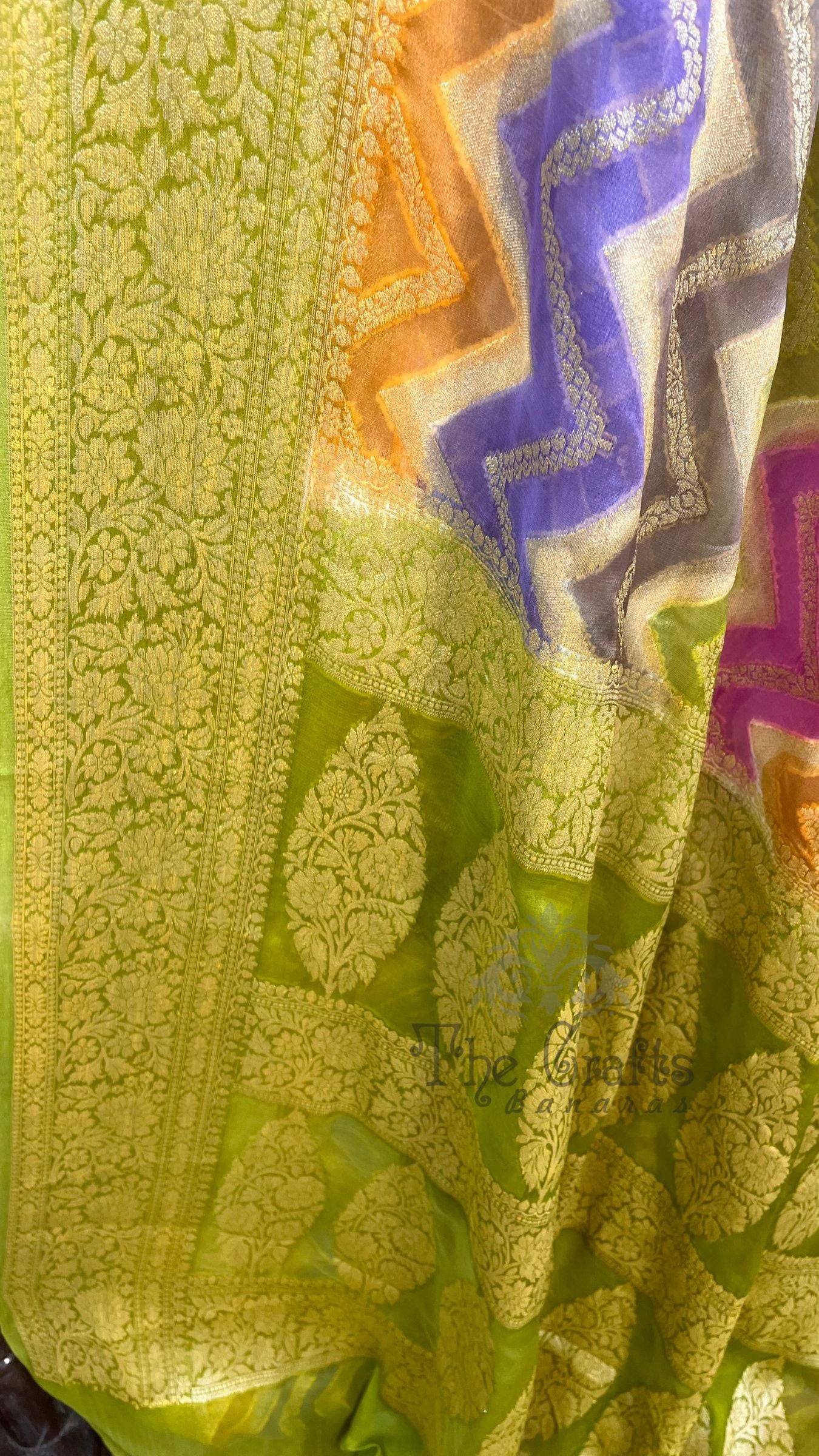 Pure Khaddi Chiffon Banarasi Saree