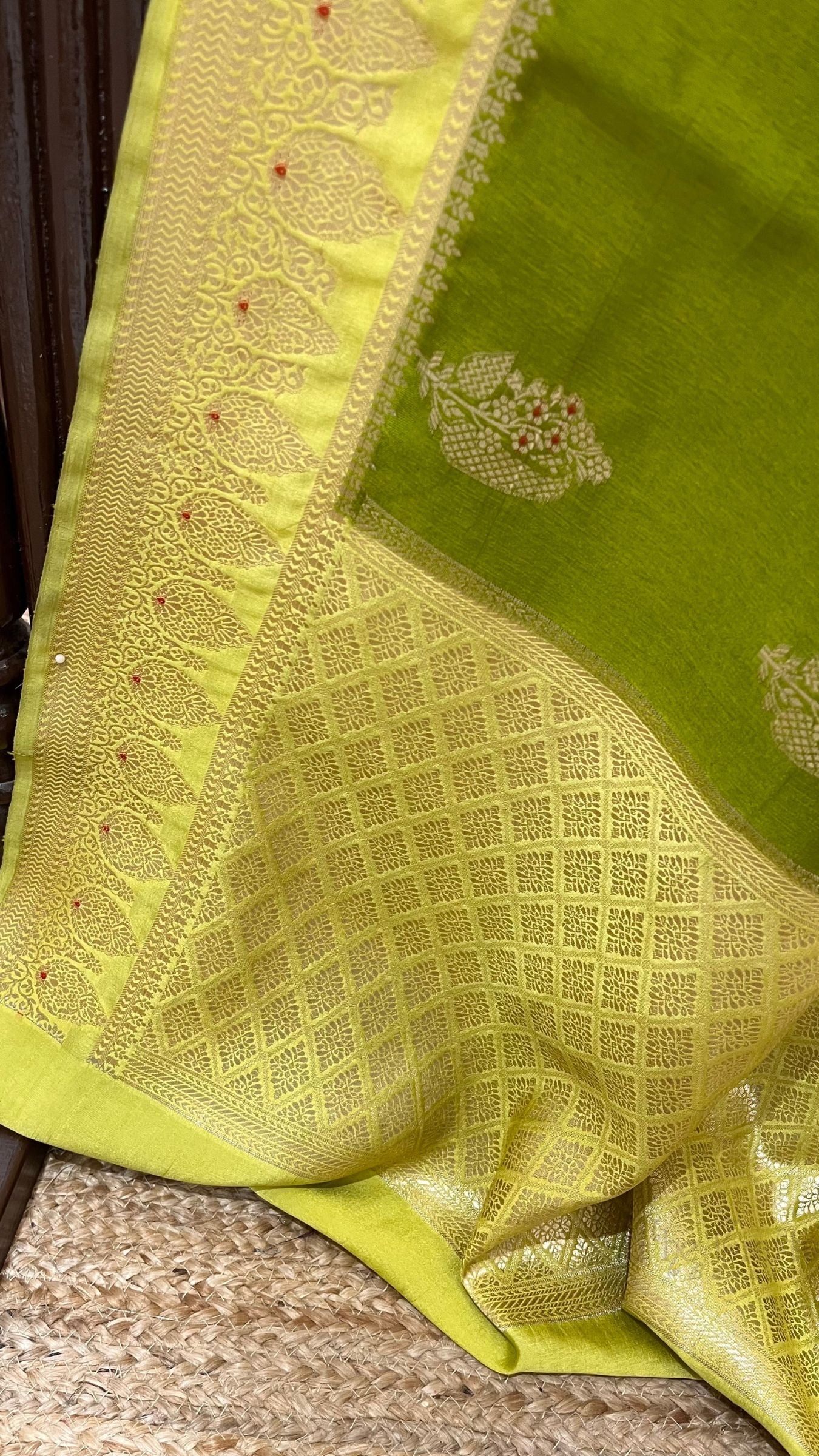 Pure Mango Silk Banarasi Saree