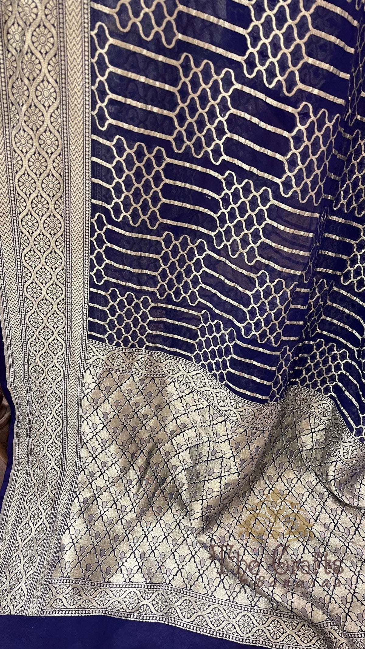 Khaddi Georgette Handloom Banarasi Saree