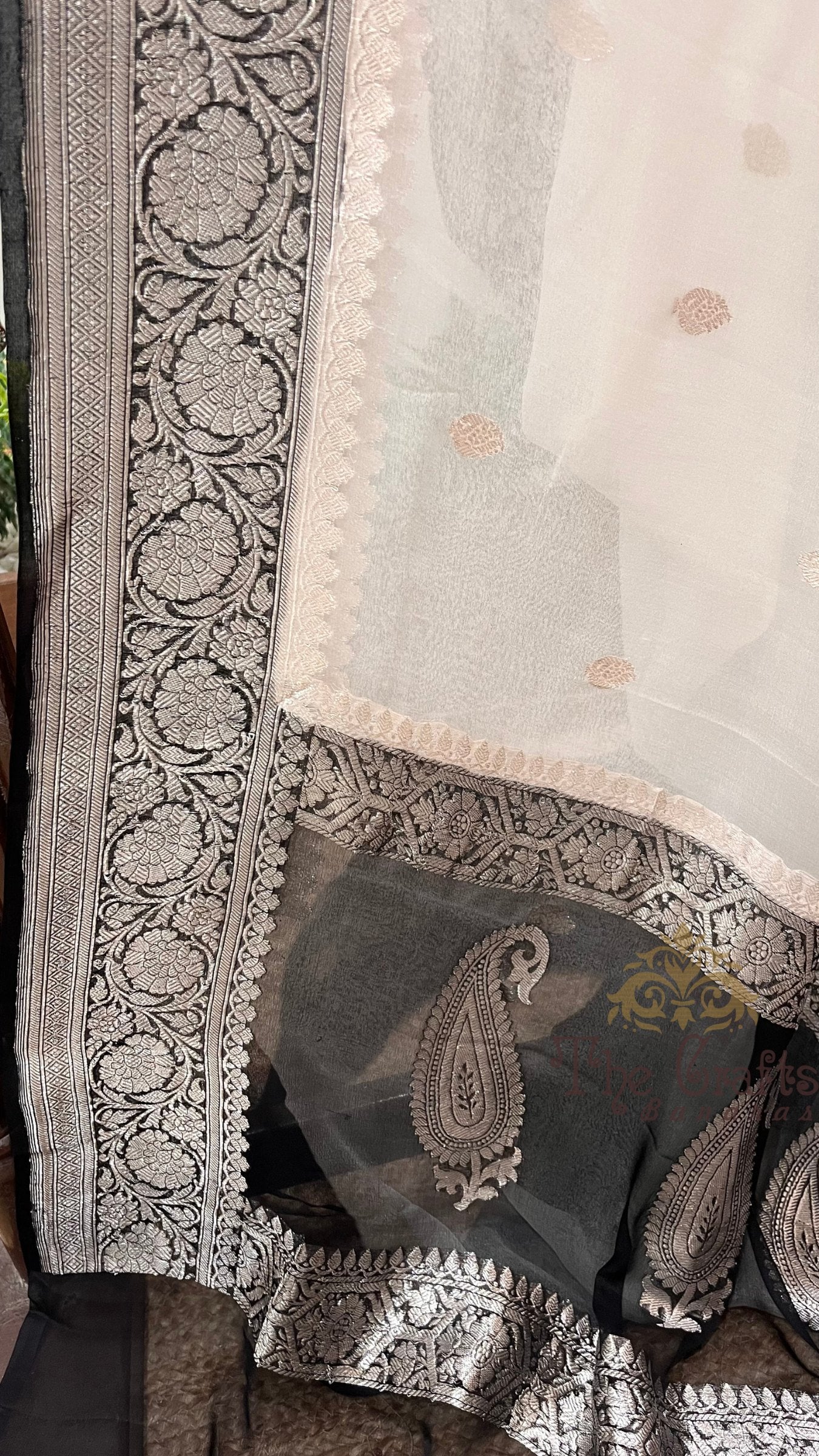 Pure Georgette Handloom Banarasi Saree