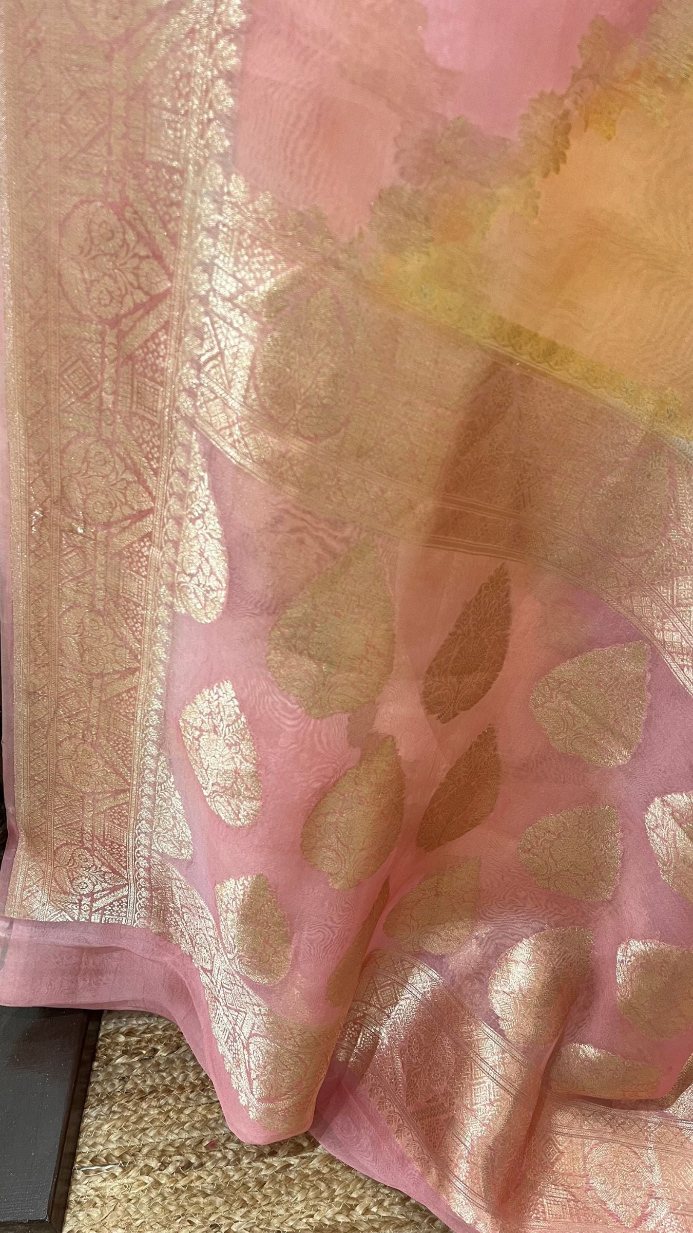 Pure Kora Silk Handloom Banarasi Saree
