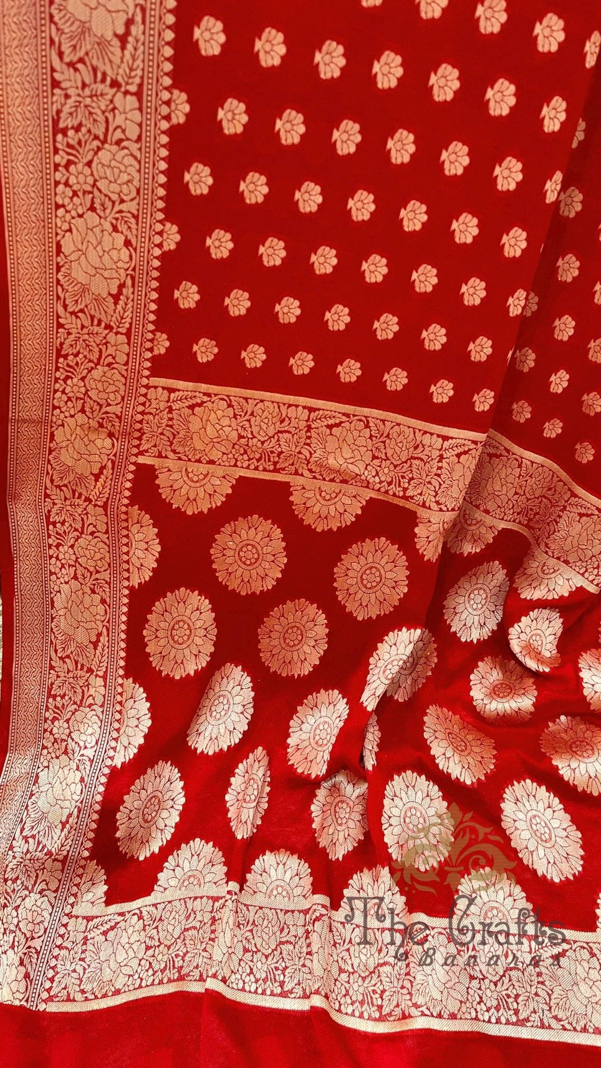 Pure Khaddi Chiffon Banarasi Saree