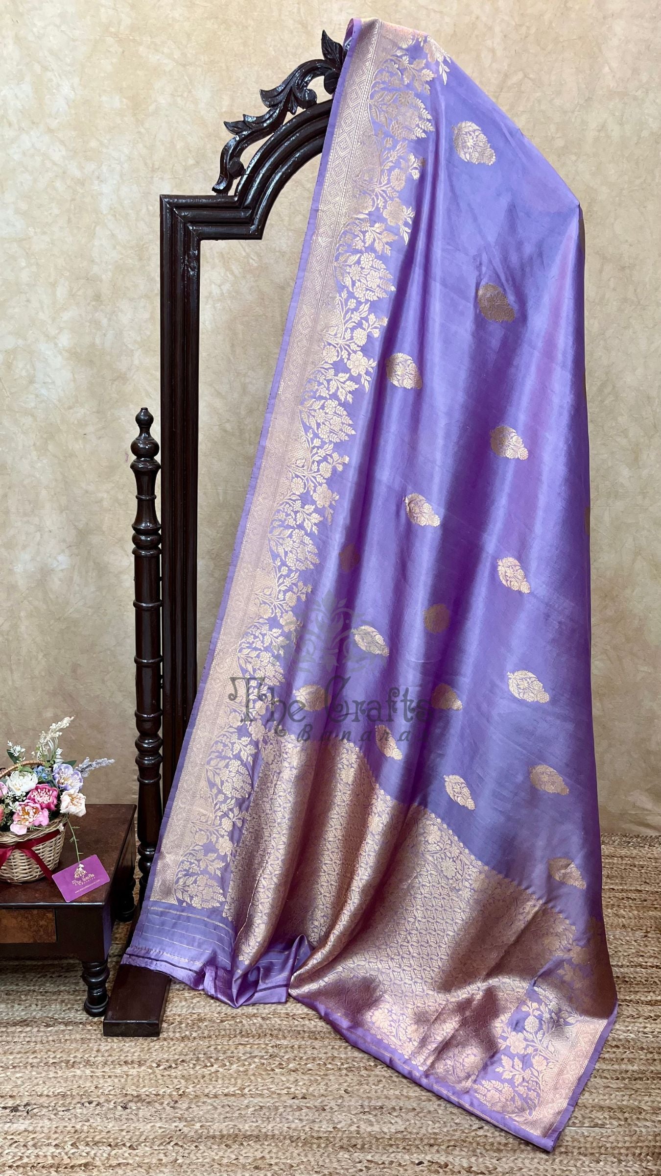 Pure  Mango Silk Handloom Banarasi Saree