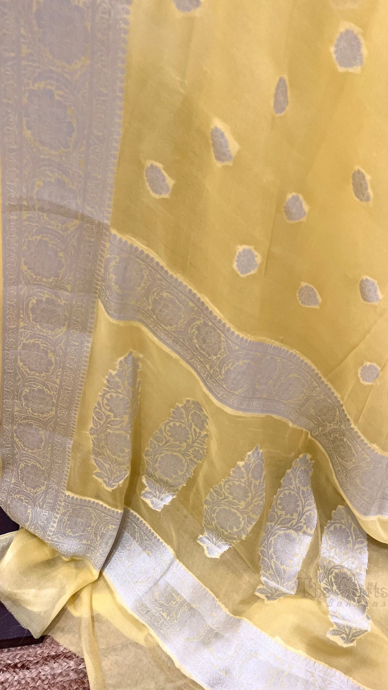Pure Khaddi Chiffon Banarasi Saree