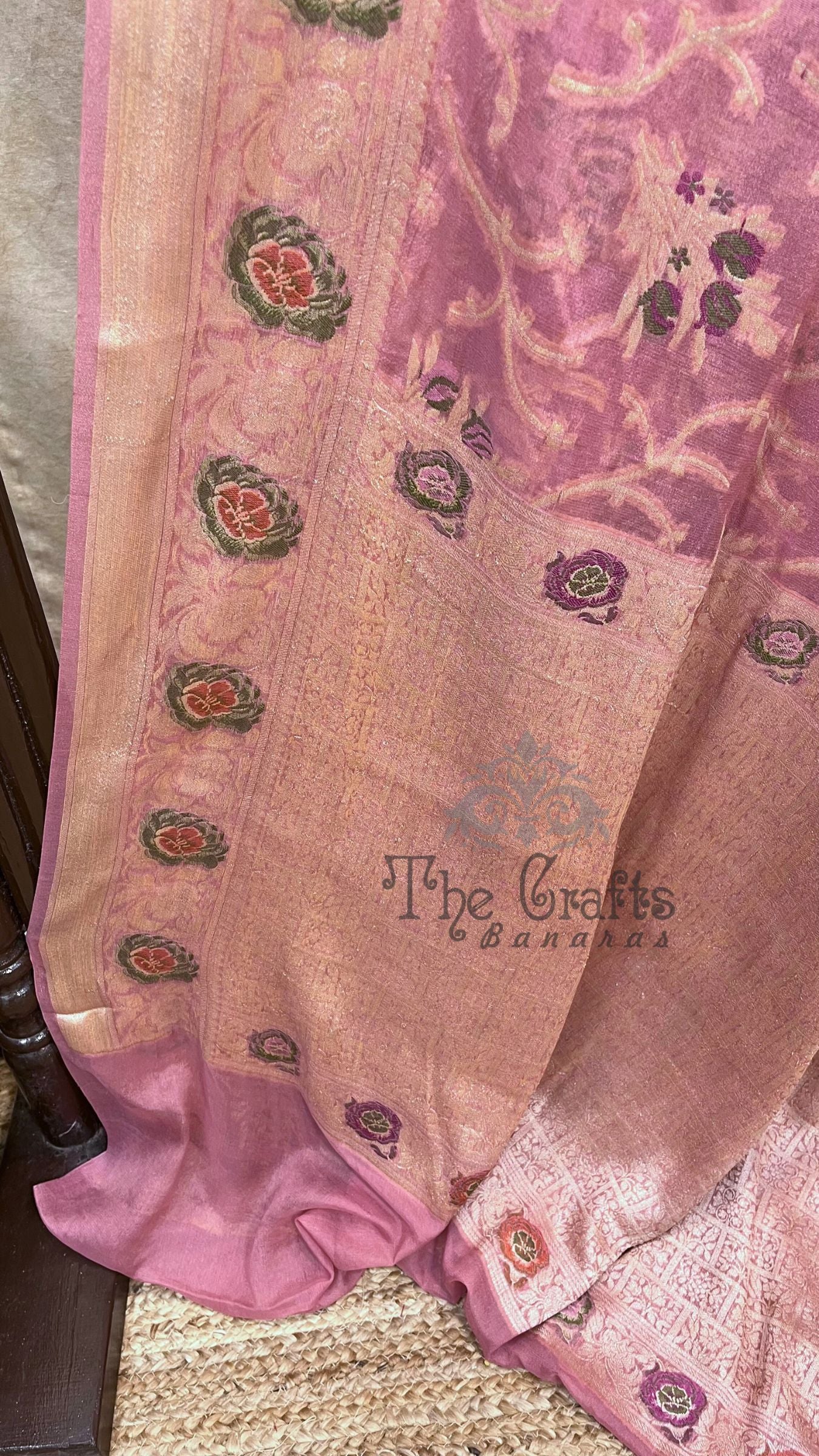 Pure Khaddi Chiffon Banarasi Saree