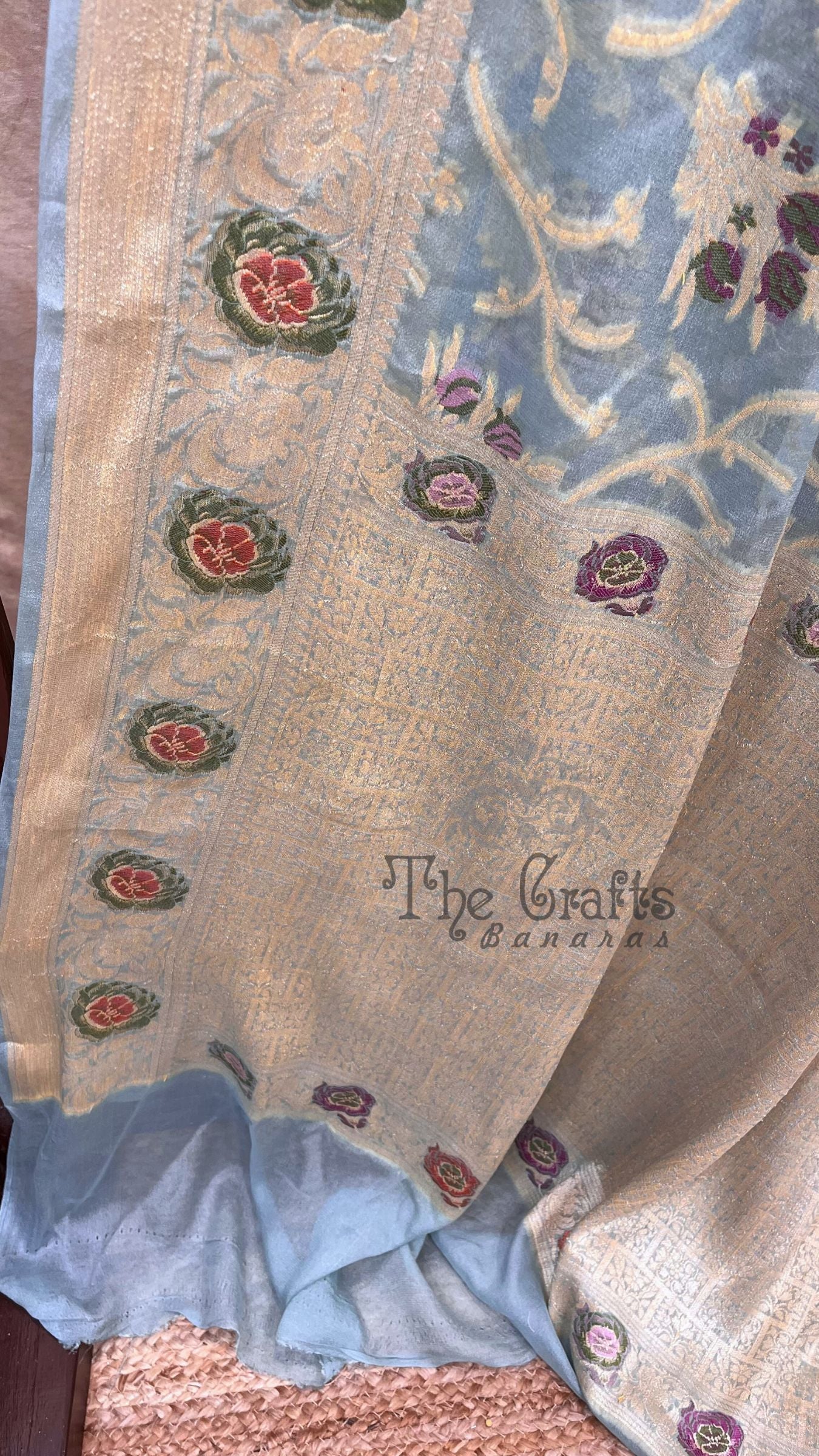 Pure Khaddi Chiffon Banarasi Saree