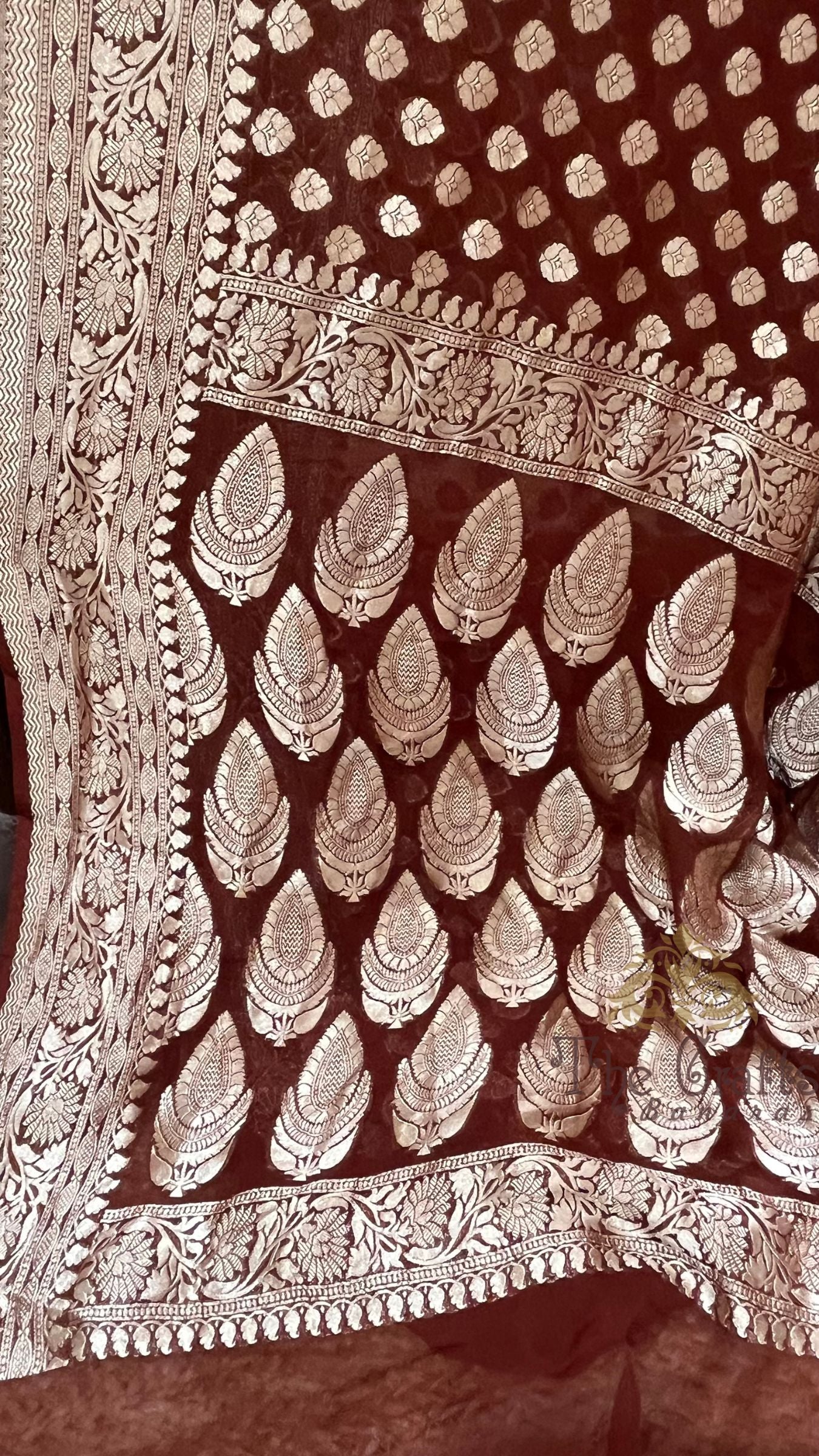 Khaddi Georgette Handloom Banarasi Saree