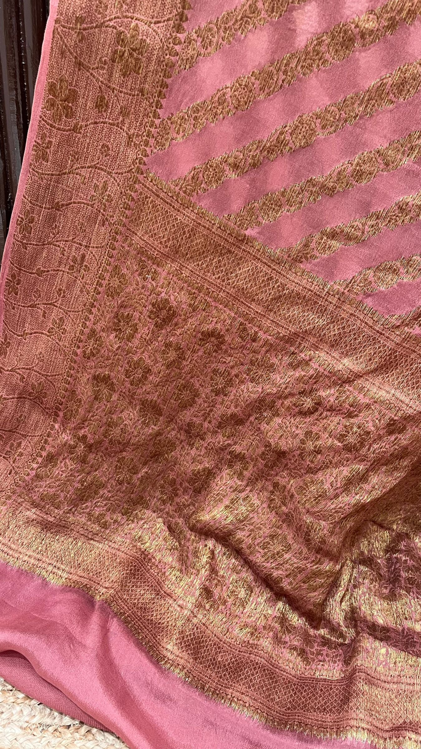 Pure Khaddi Chiffon Banarasi Saree