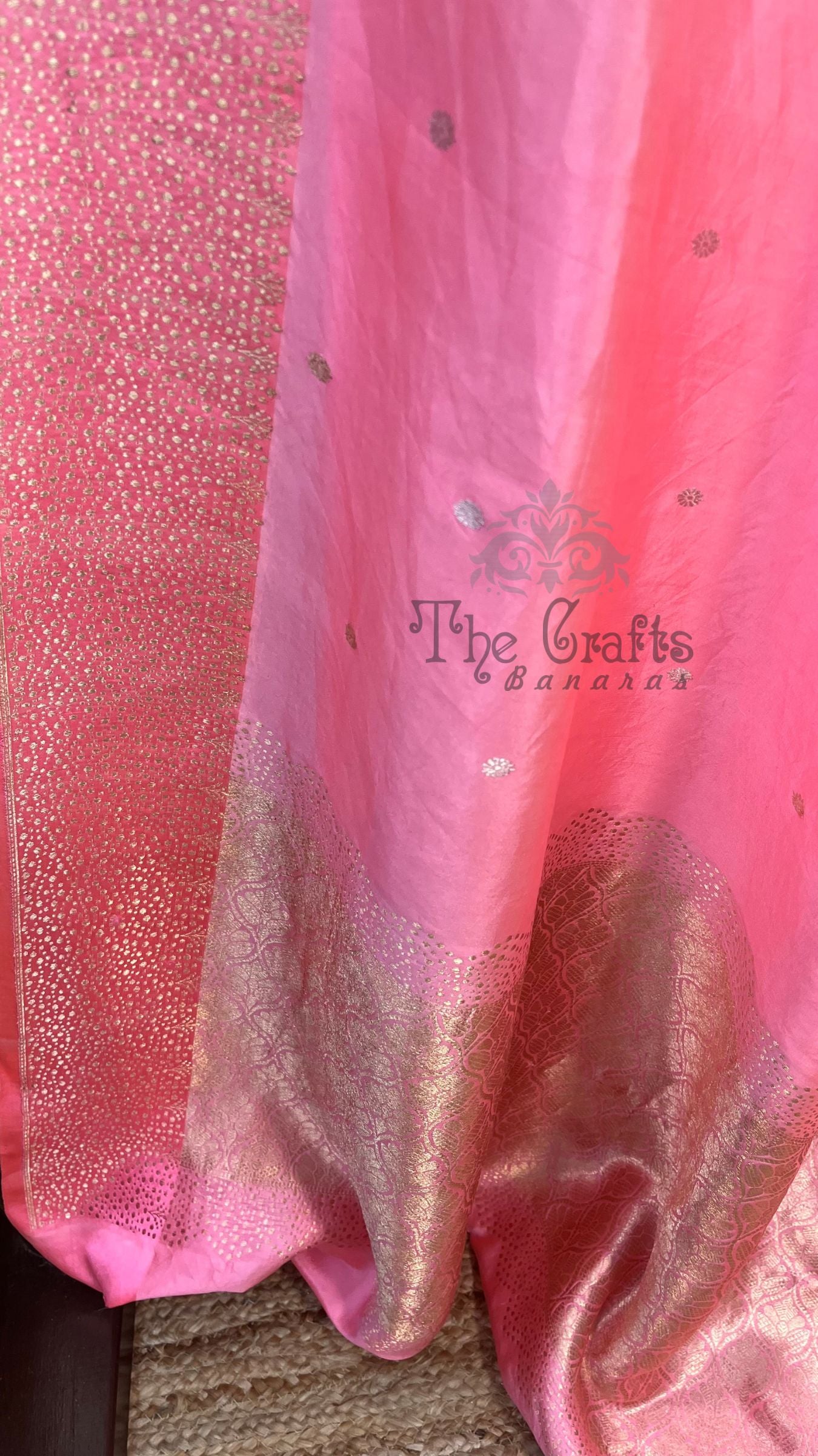 Pure Mango Silk Handloom Banarasi Saree - With Sona Roopa Motifs