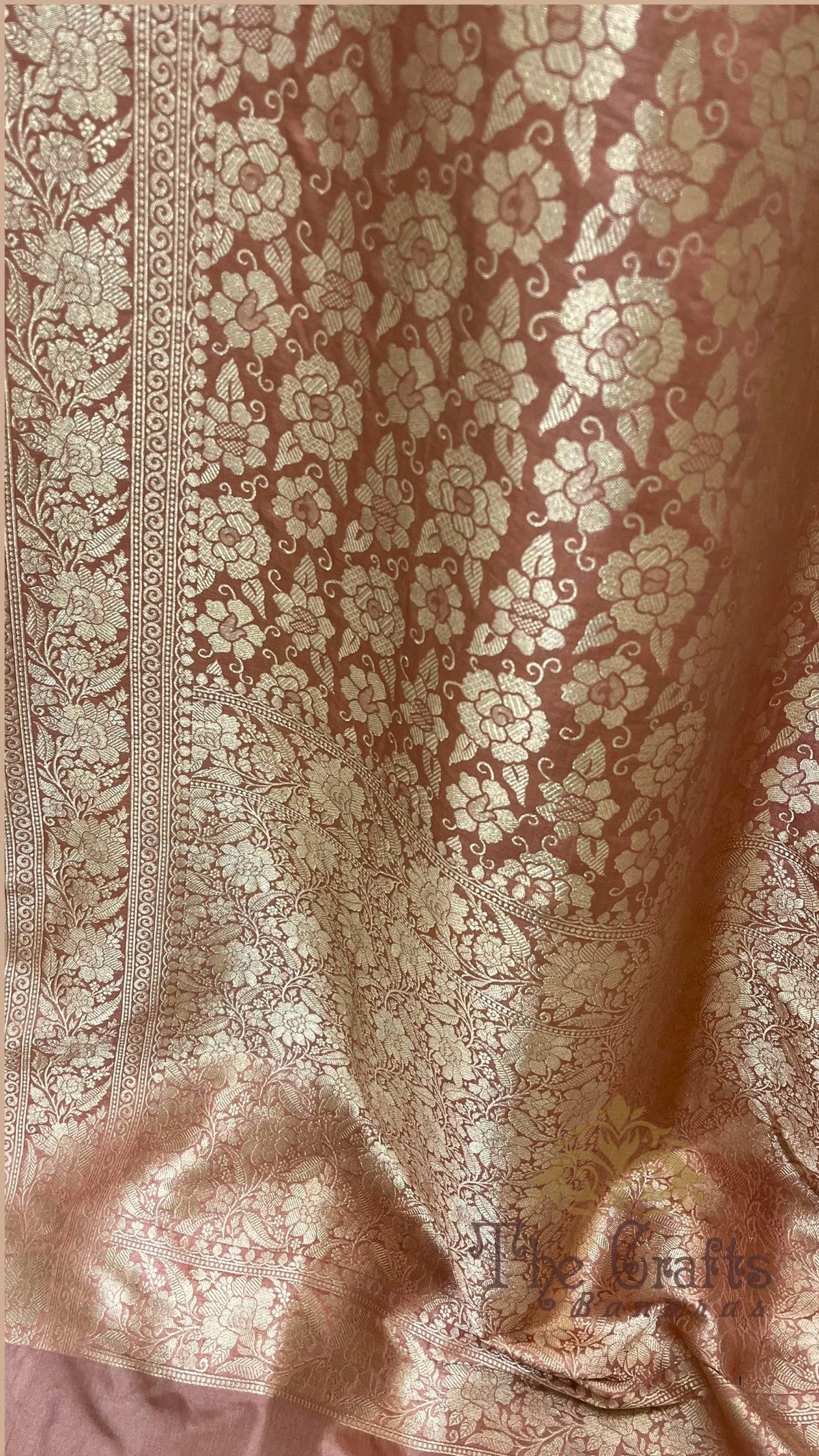 Pure Katan Silk Handloom Banarasi Saree - Jaal work