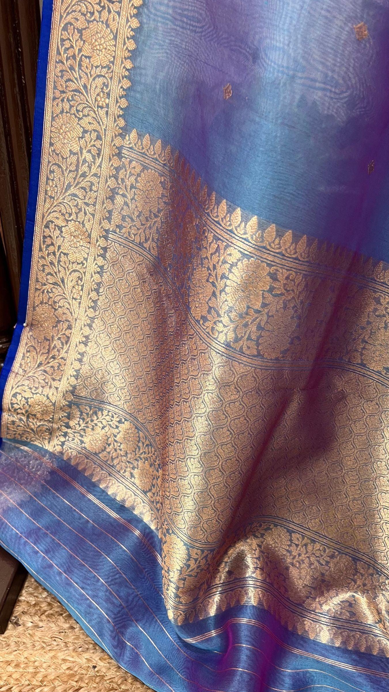 Pure Kora Silk Handloom Banarasi Saree