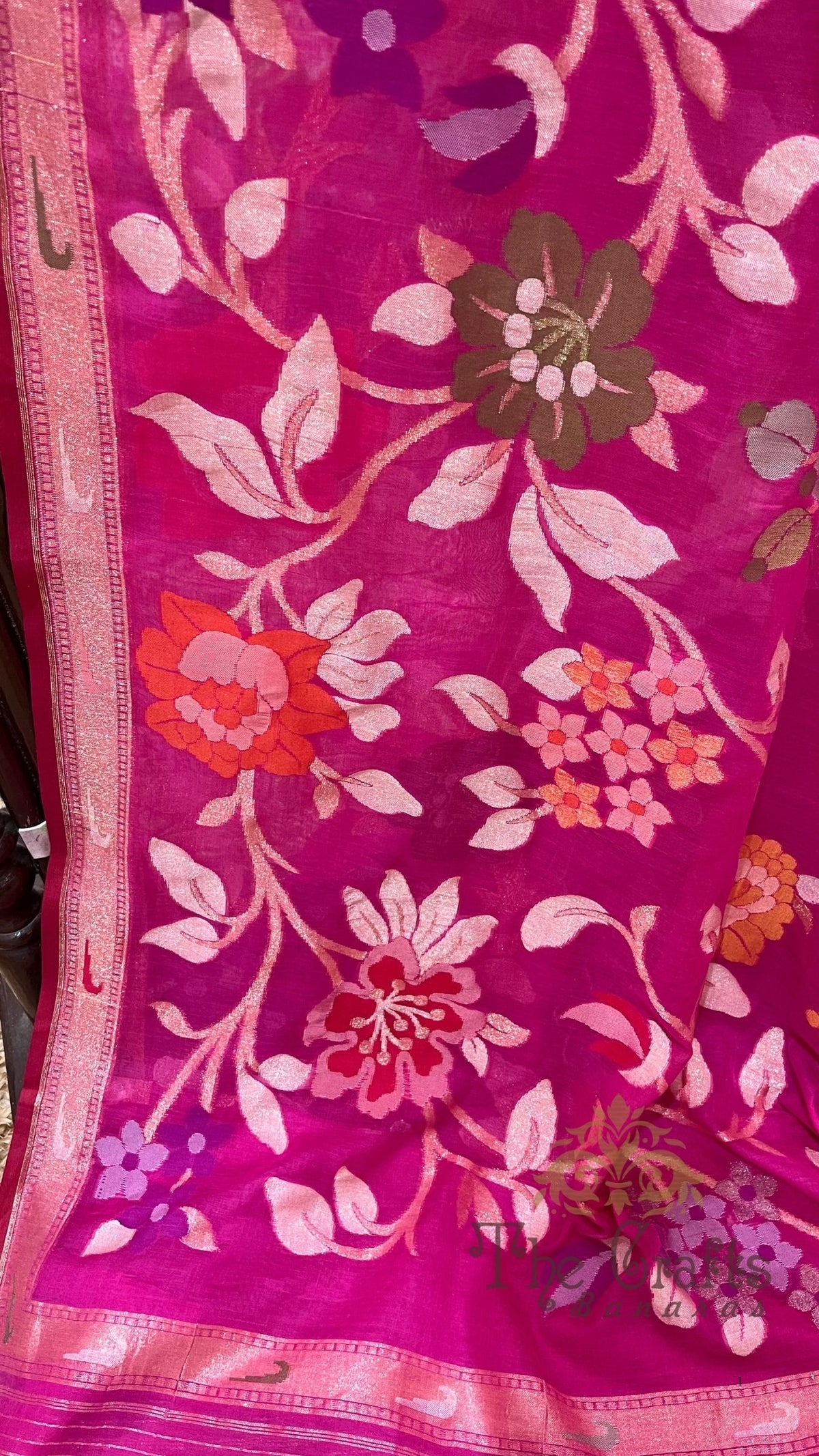 Pure Ektara Cotton Jamdani Banarasi Saree - Tilfi