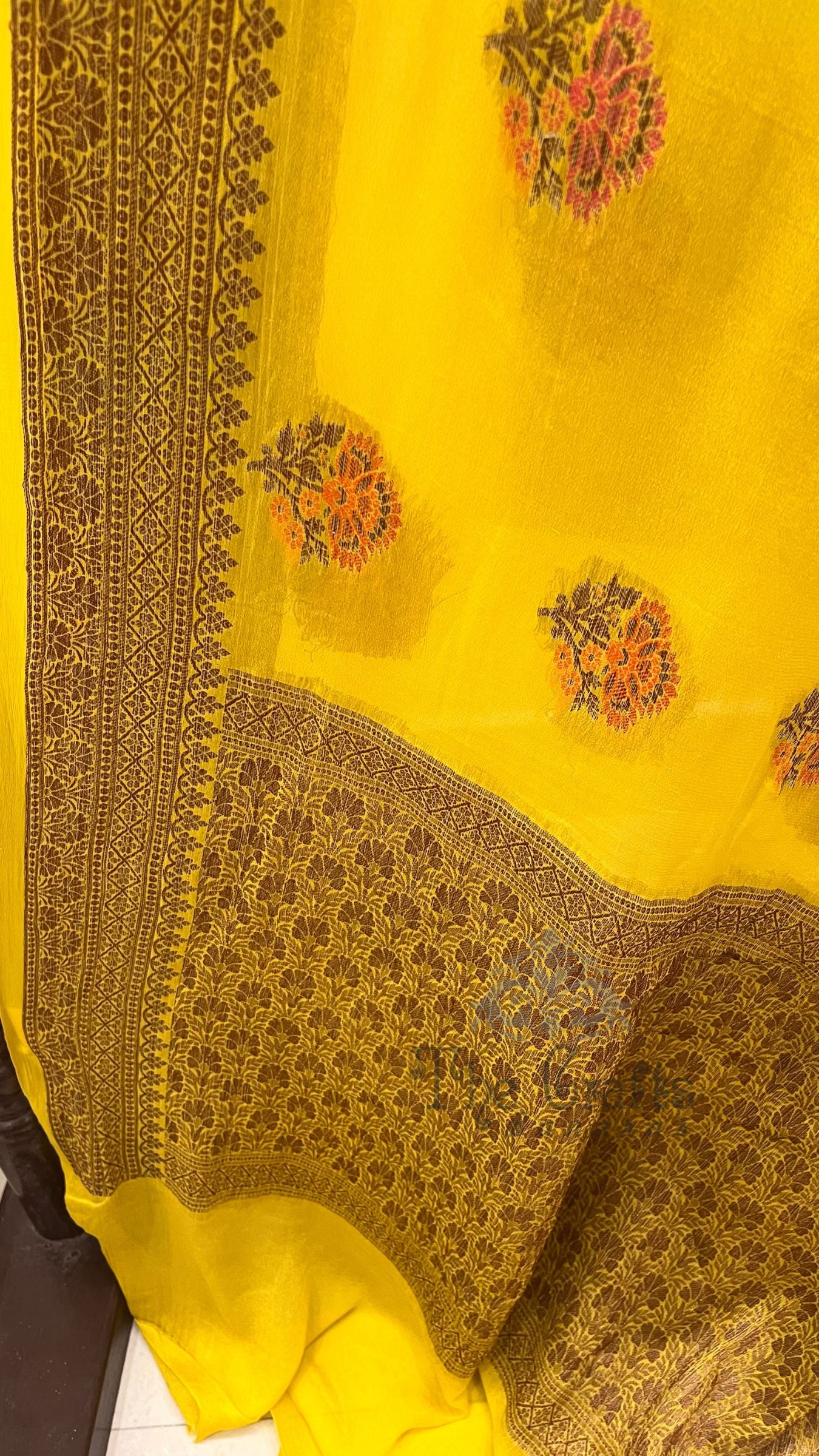 Pure Khaddi Chiffon Banarasi Saree