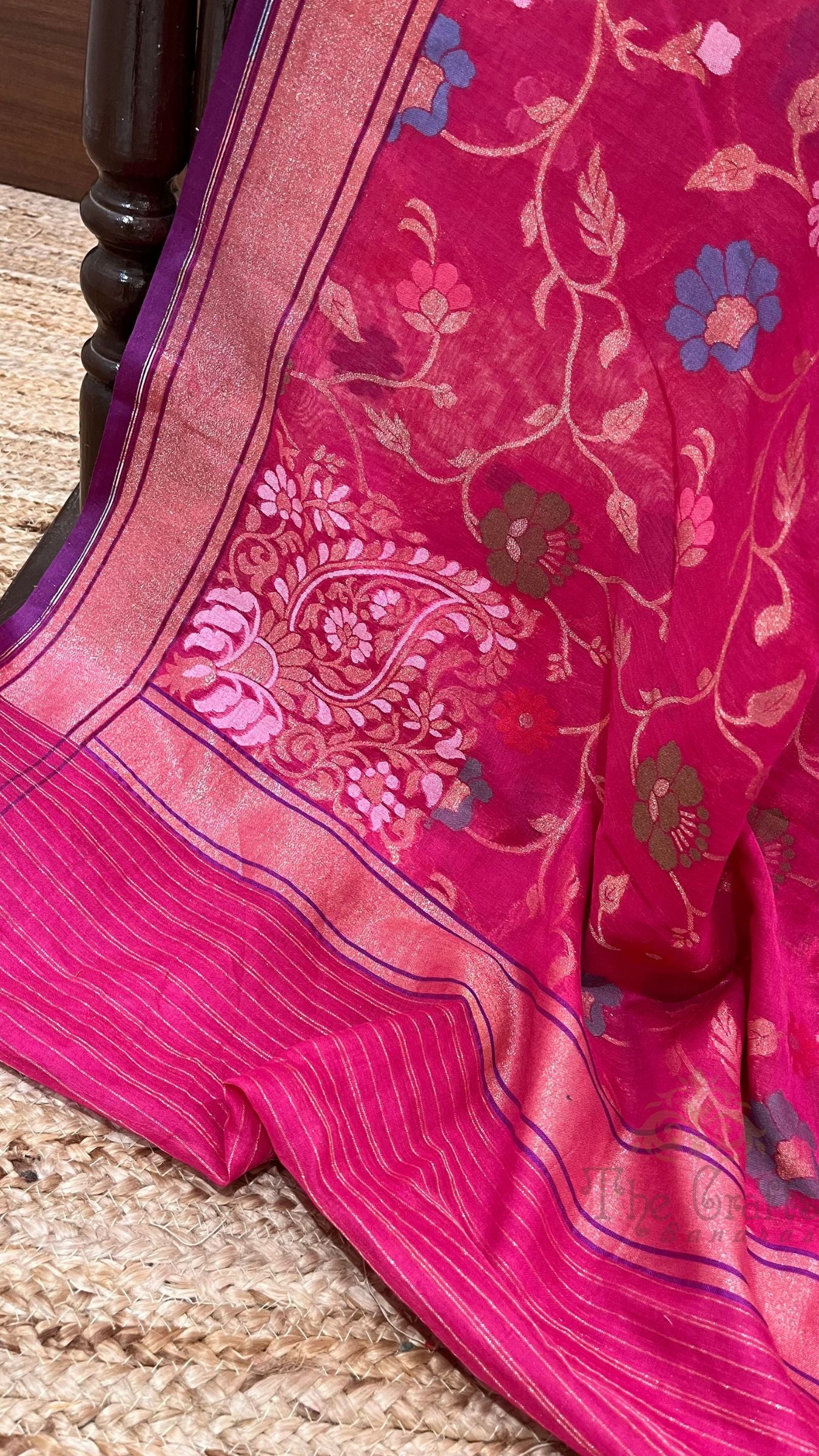Pure Ektara Cotton Jamdani Banarasi Saree - Tilfi