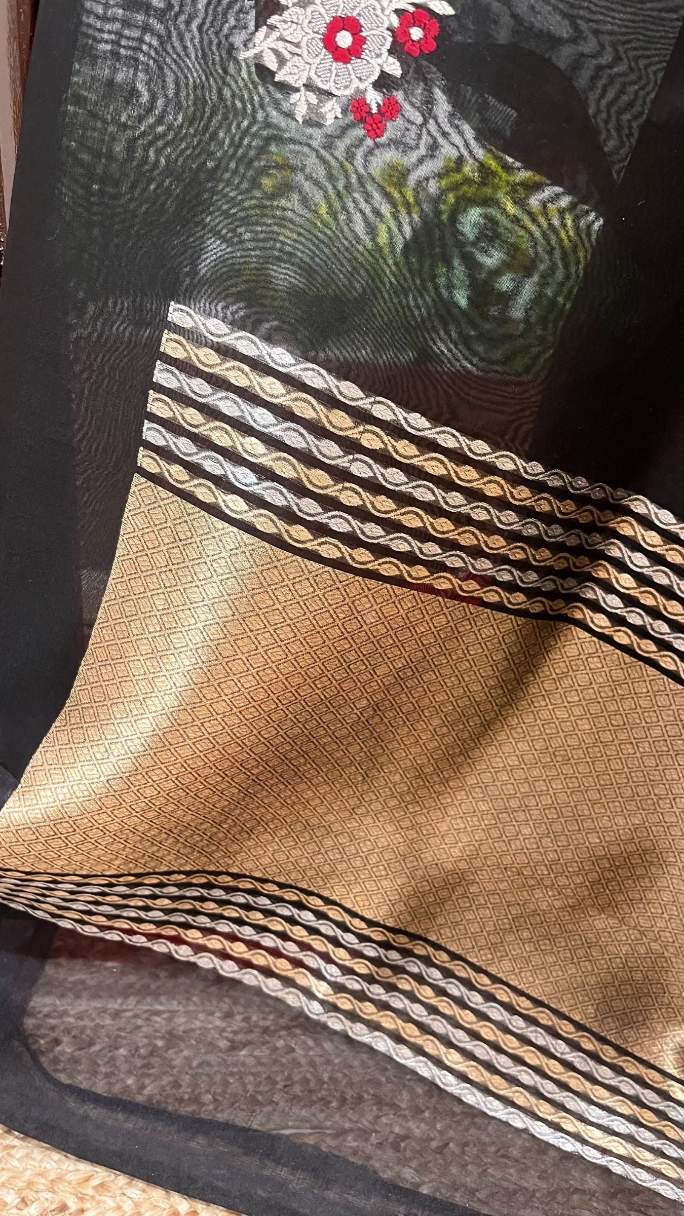 Pure Kora Silk Handloom Banarasi Saree