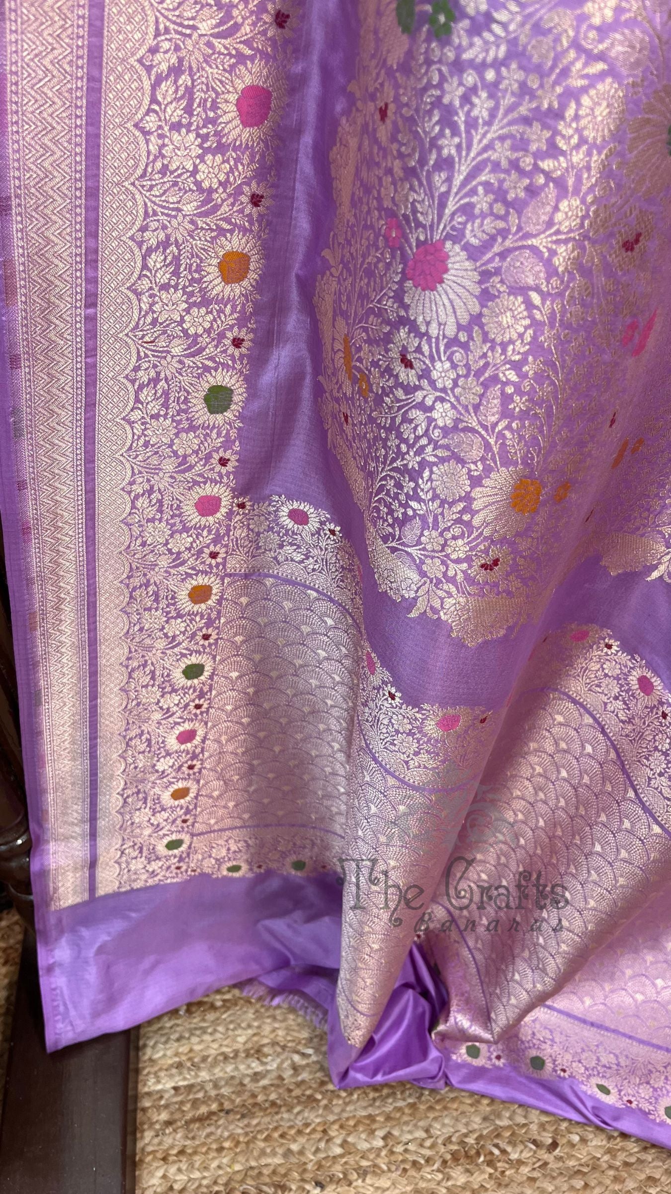 Pure Katan Silk Handloom Banarasi Saree - Tanchui Brocade Meena