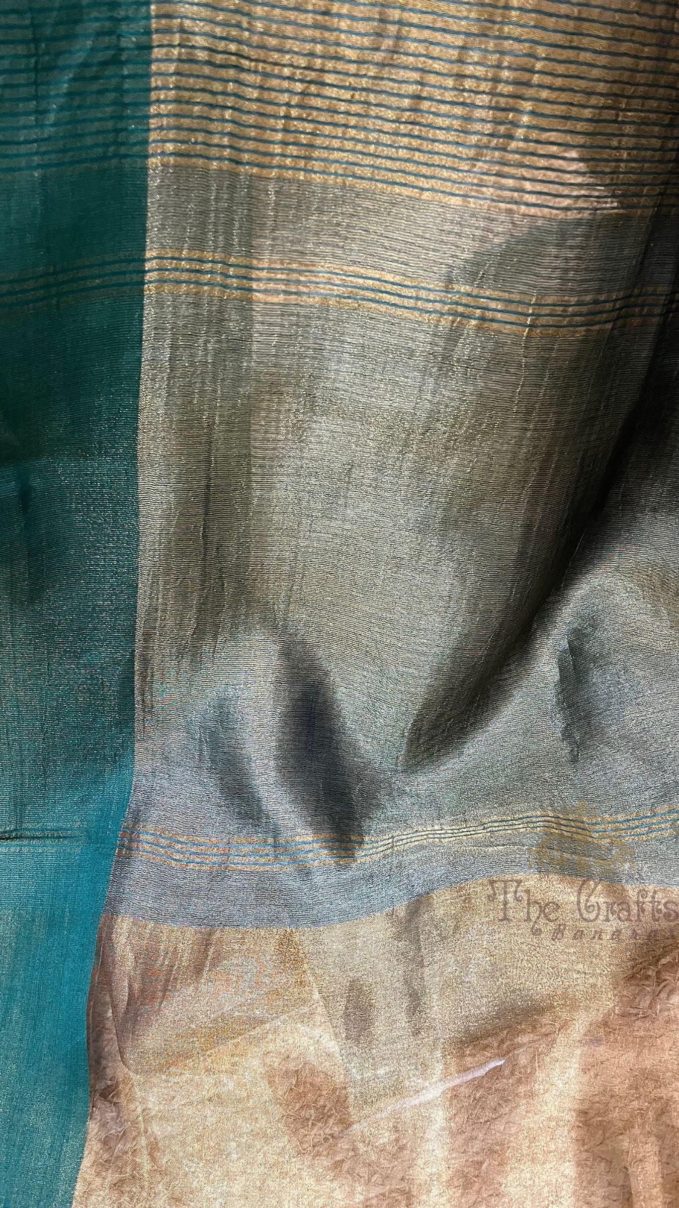 Pure Tissue Silk Handloom Banarasi Saree - with Satin Border