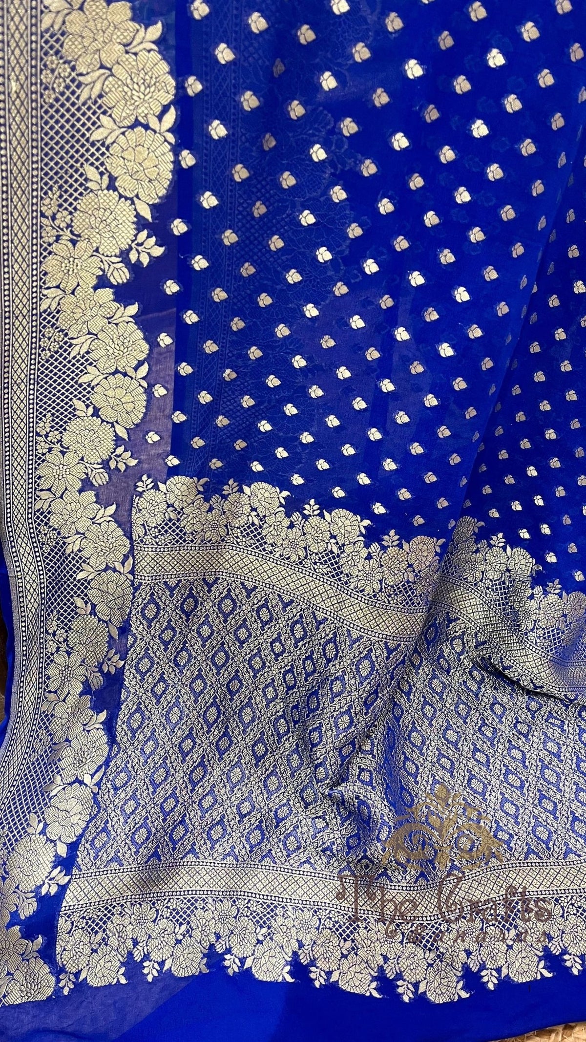 Khaddi Georgette Handloom Banarasi Saree