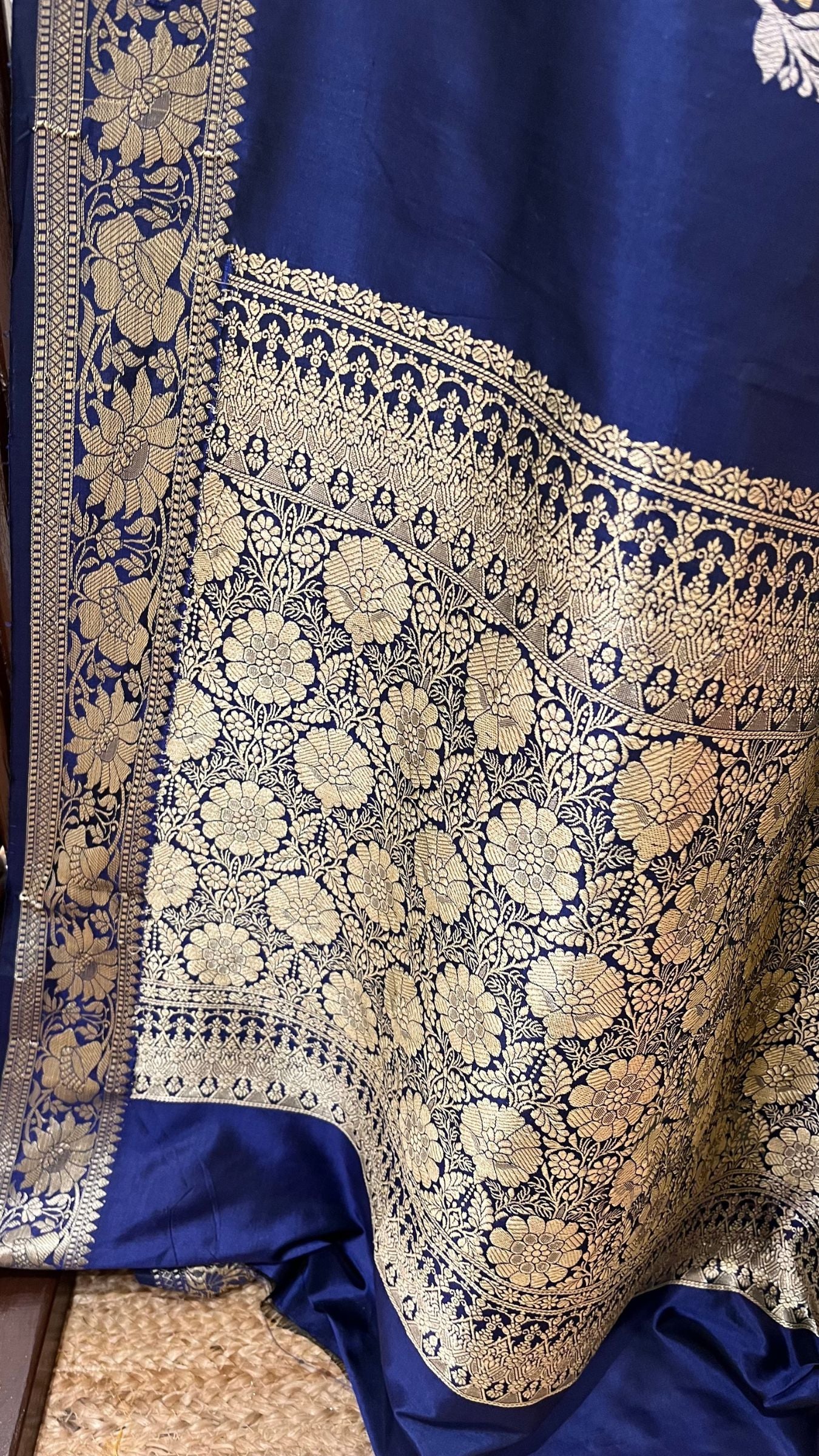 Pure  Mango Silk Handloom Banarasi Saree