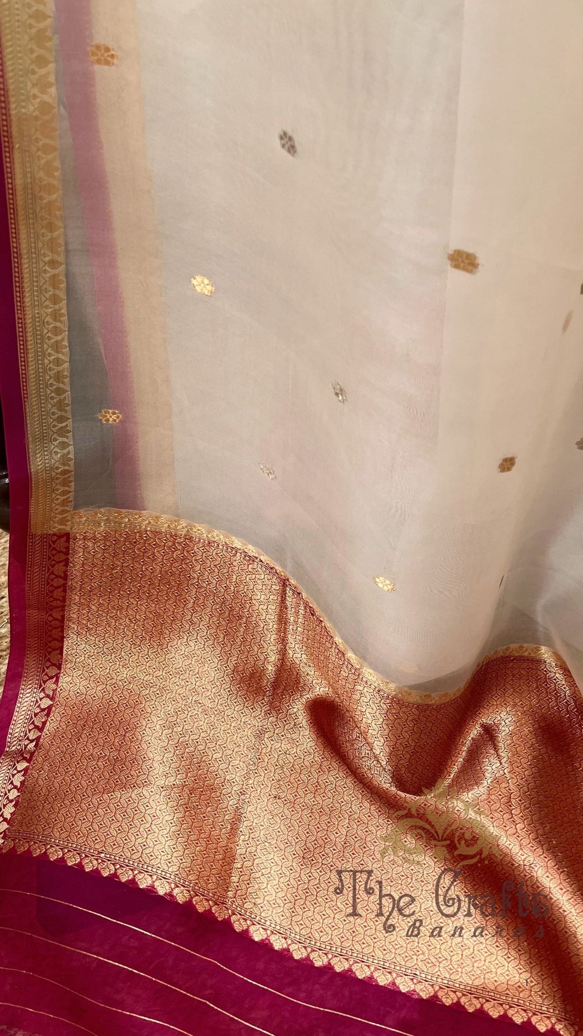 Pure Kora Silk Handloom Banarasi Saree