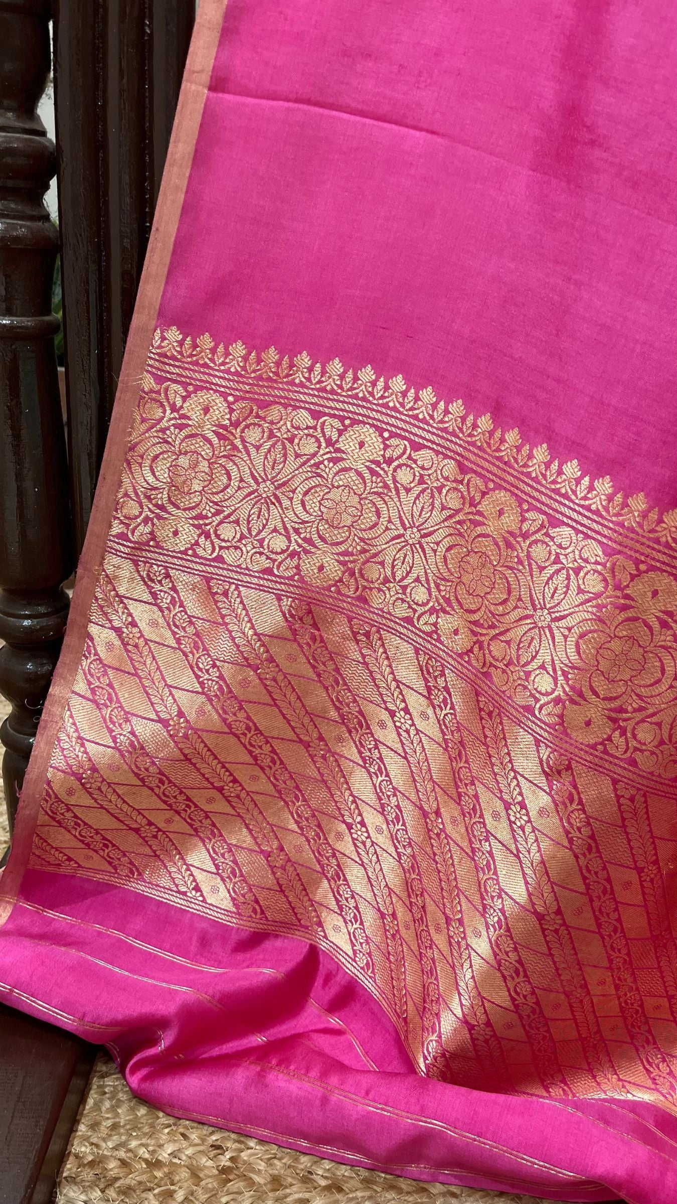 Pure  Mango Silk Handloom Banarasi Saree
