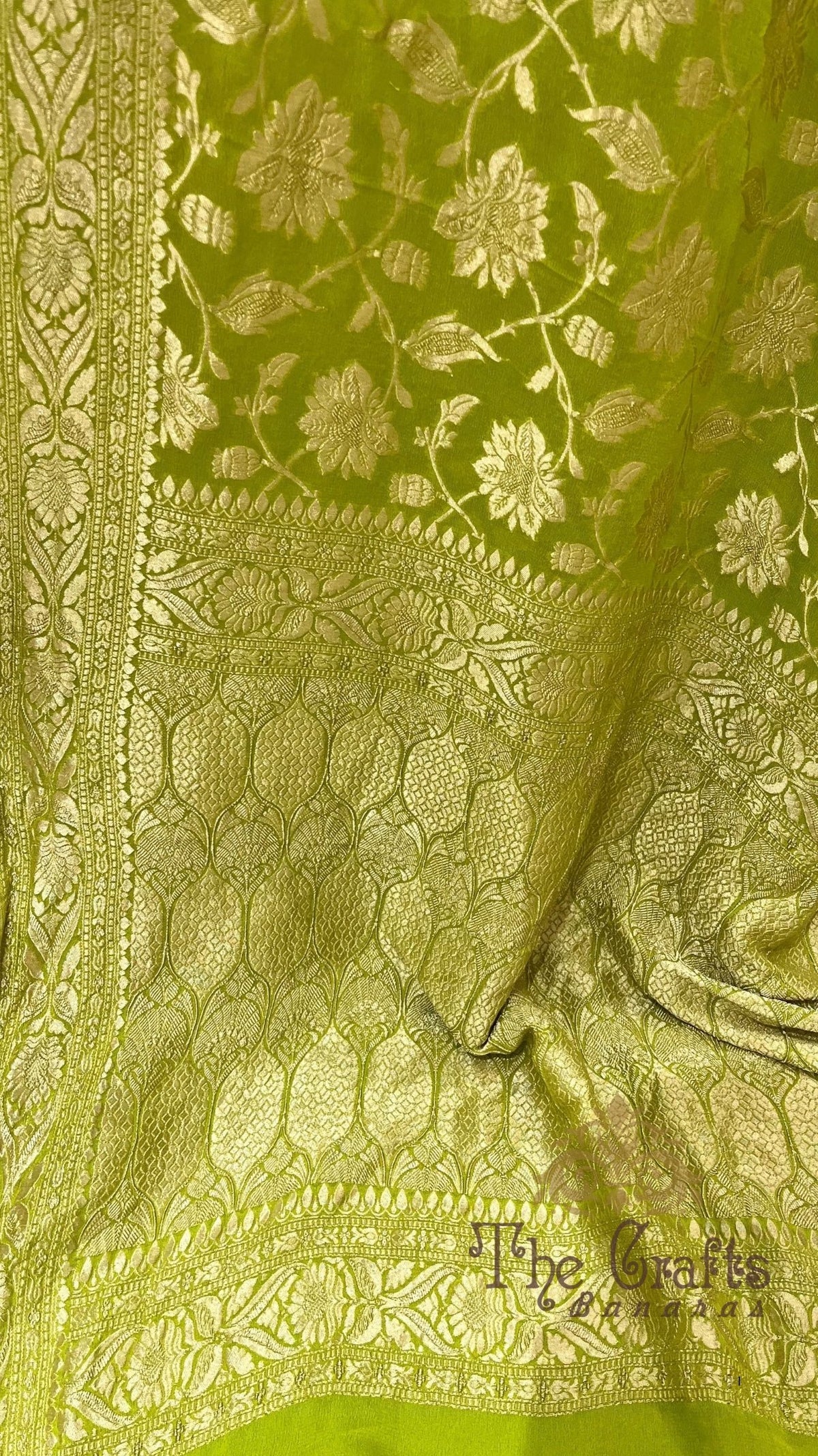 Khaddi Georgette Handloom Banarasi Saree