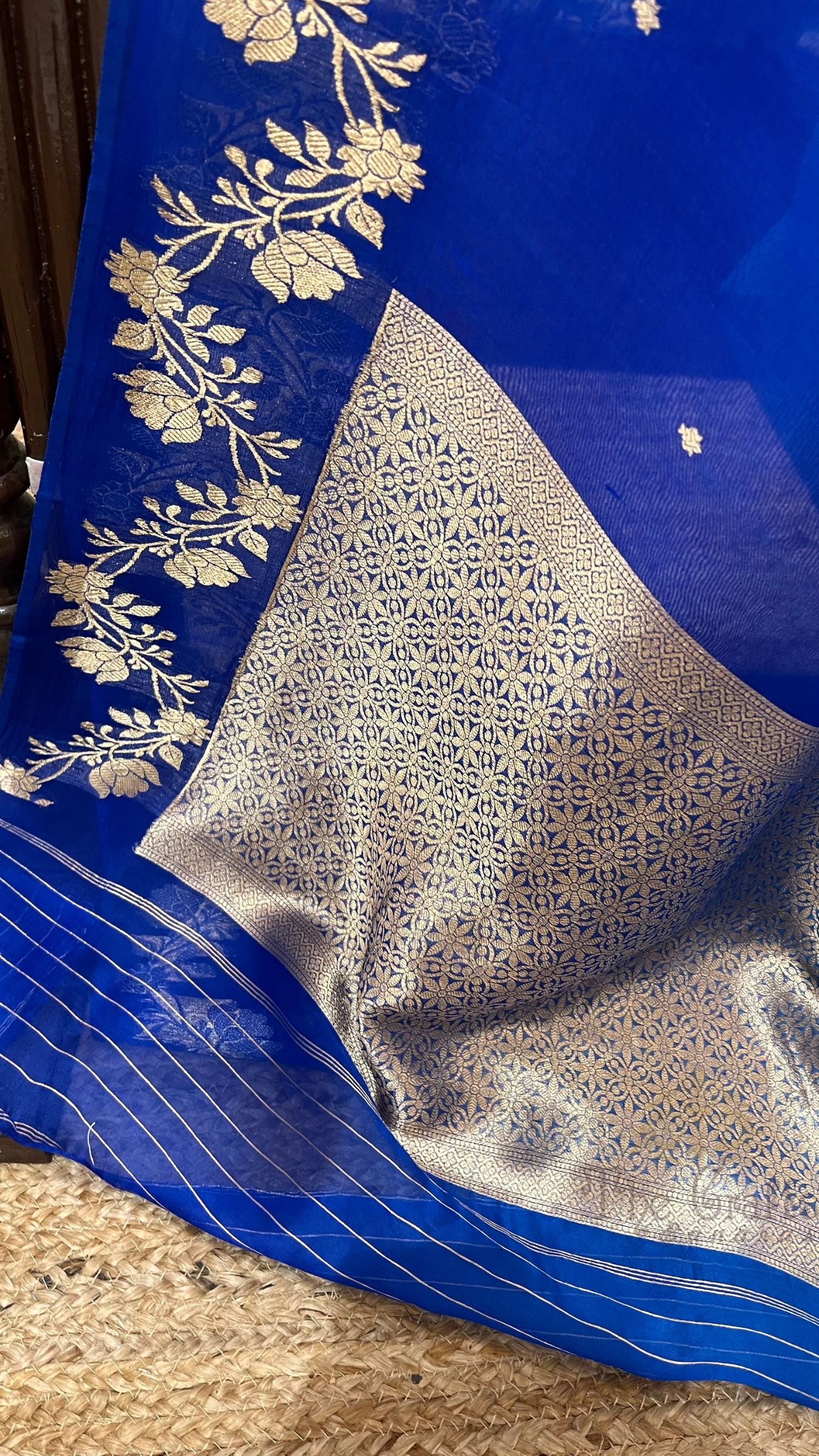 Pure Kora Silk Handloom Banarasi Saree