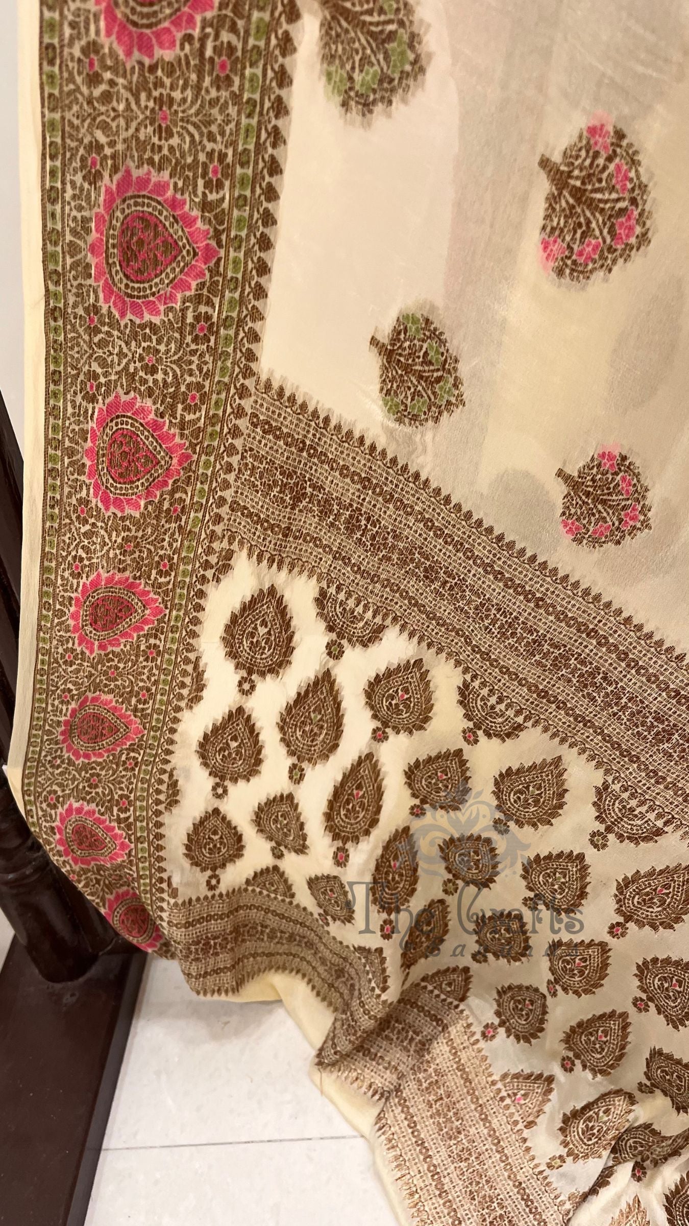 Pure Khaddi Chiffon Banarasi Saree