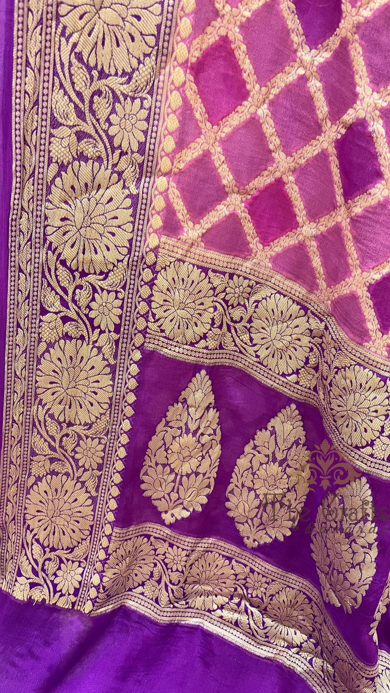 Pure Khaddi Chiffon Banarasi Saree