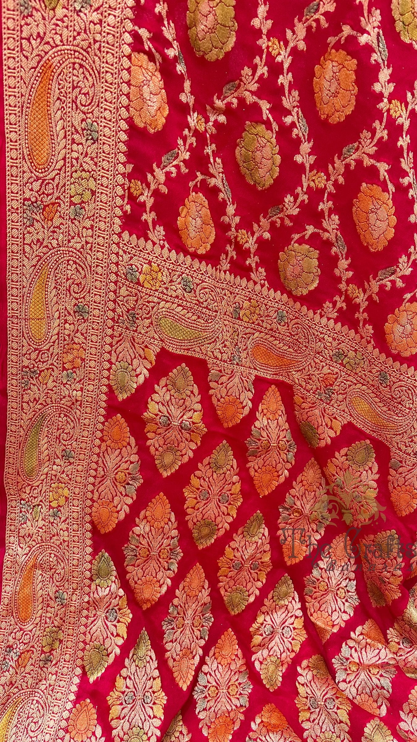 Pure Khaddi Chiffon Banarasi Saree