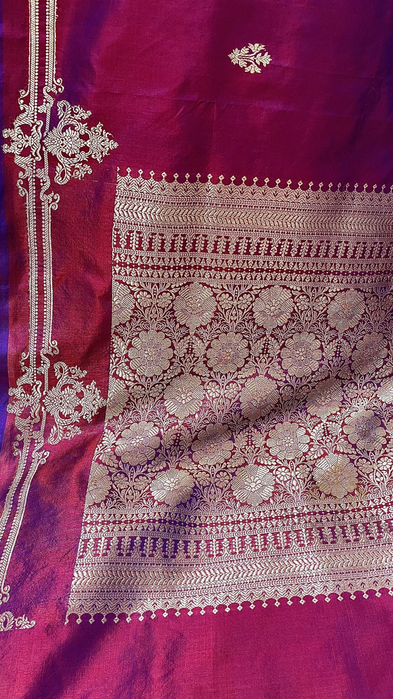 Pure Katan Silk Handloom Banarasi Saree - Kadhua Motifs