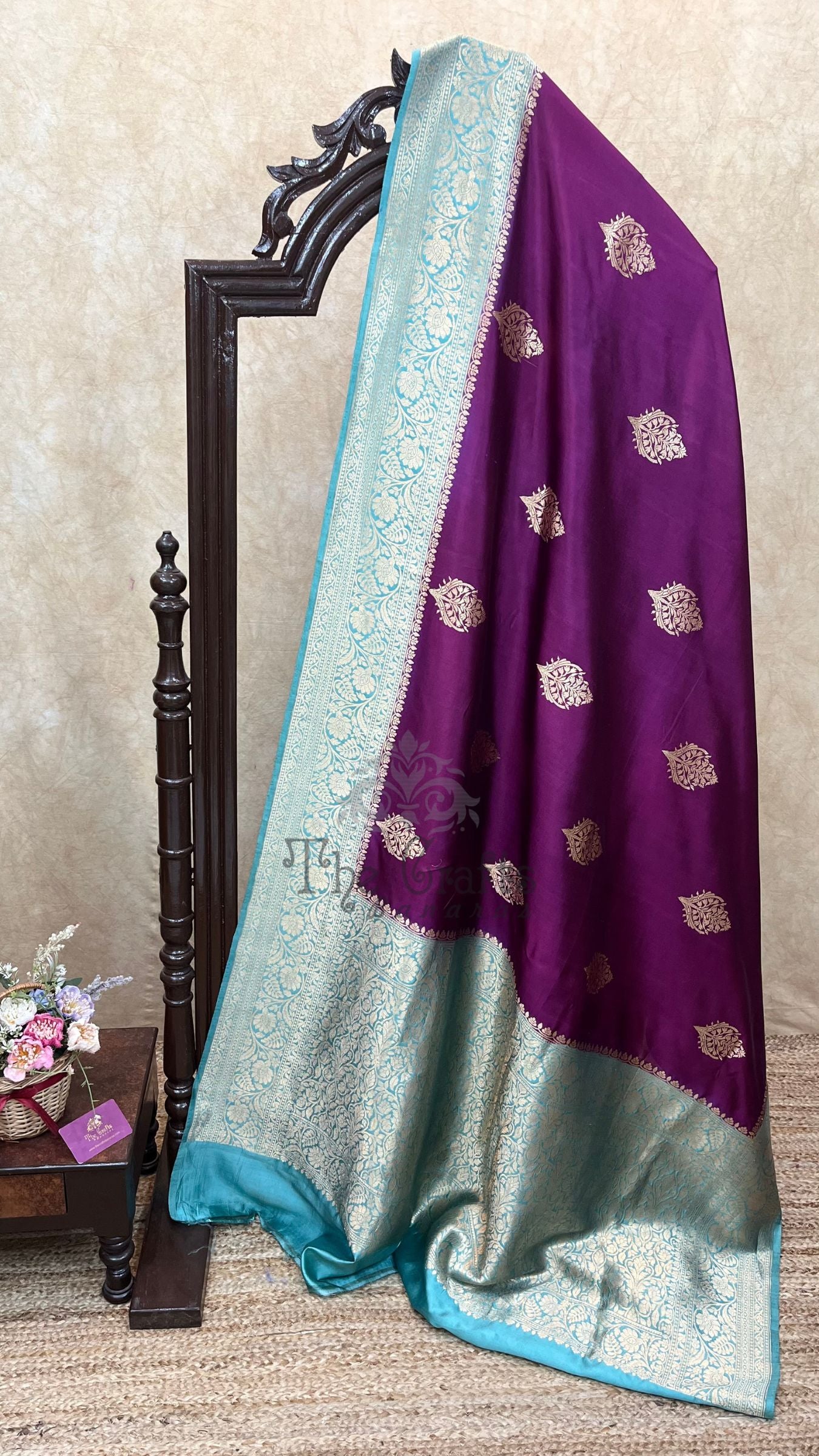 Pure  Mango Silk Handloom Banarasi Saree