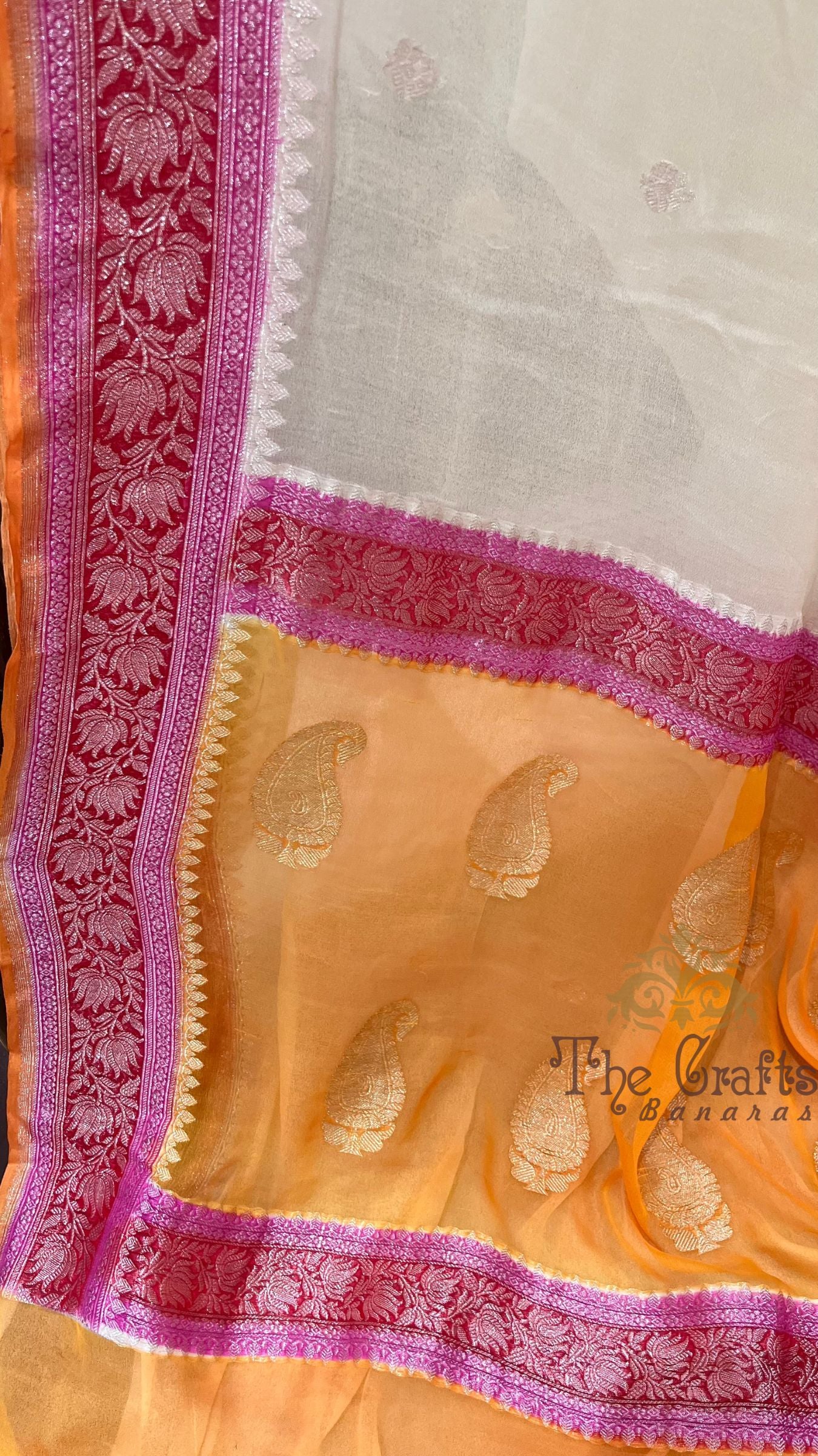 Pure Georgette Handloom Banarasi Saree