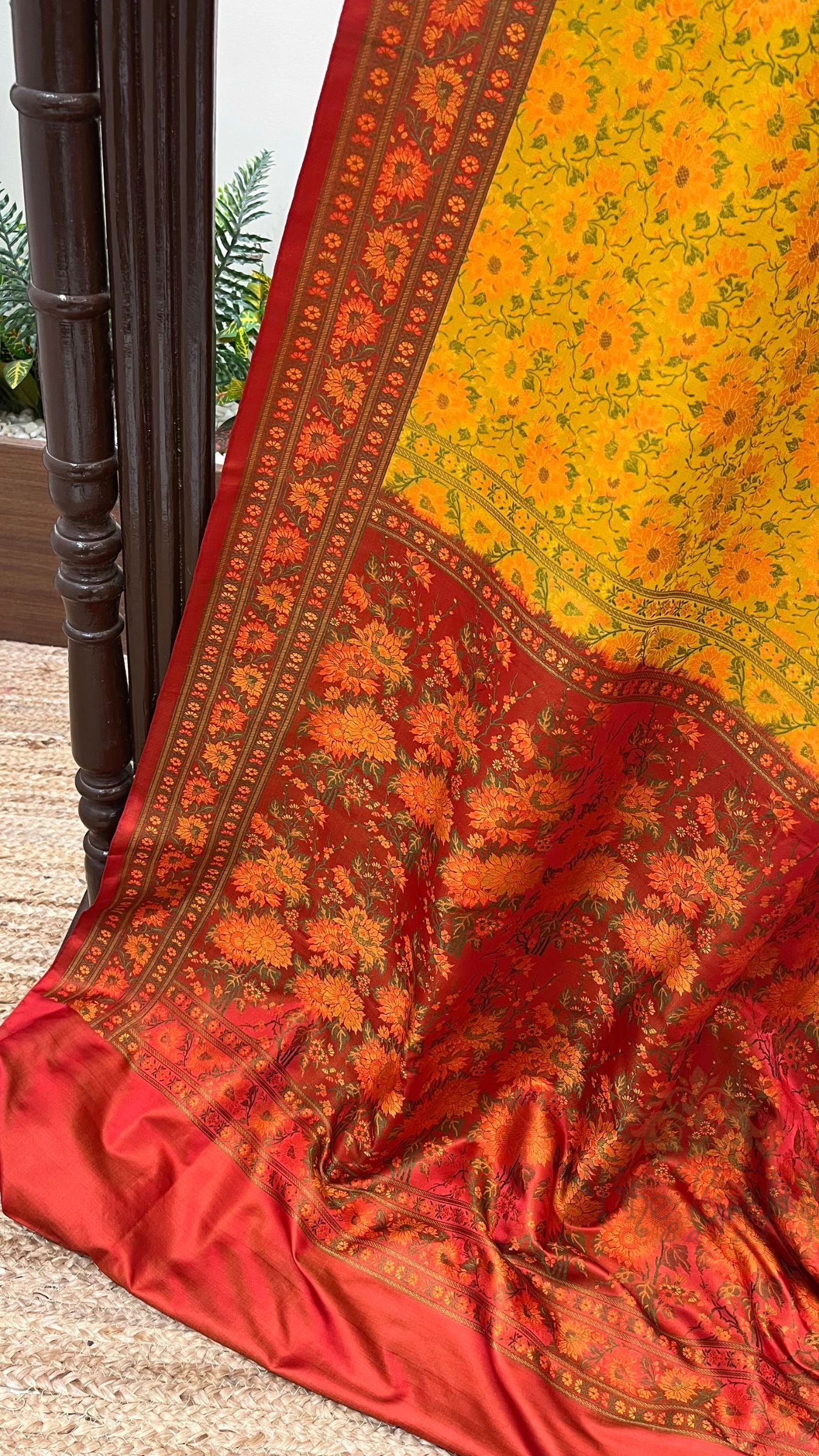 Pure Soft Katan Jamawar Silk Handloom Banarasi Saree